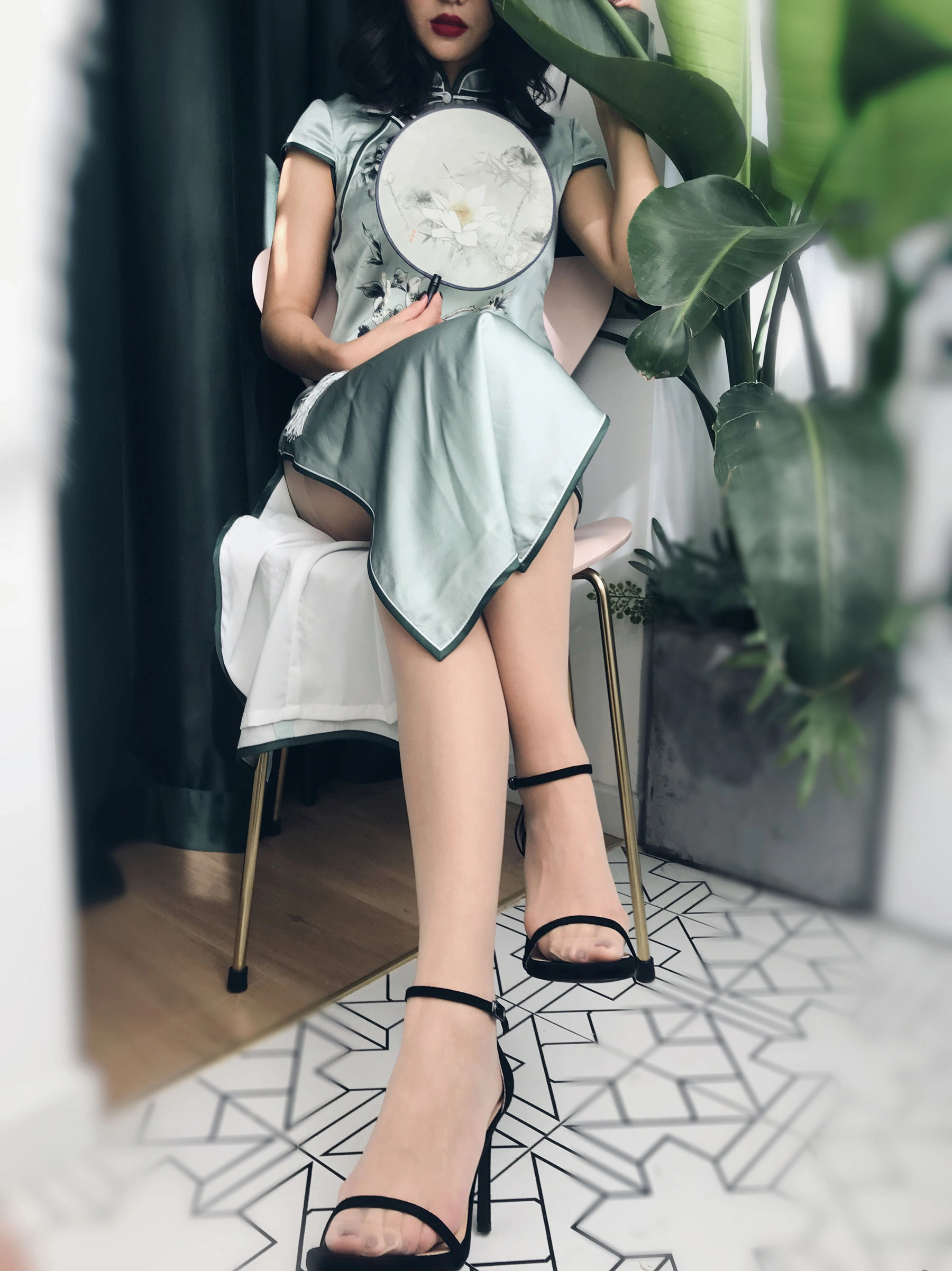 安乔乔儿(Nia乔乔) No.017 安乔乔儿 黑丝旗袍插图91