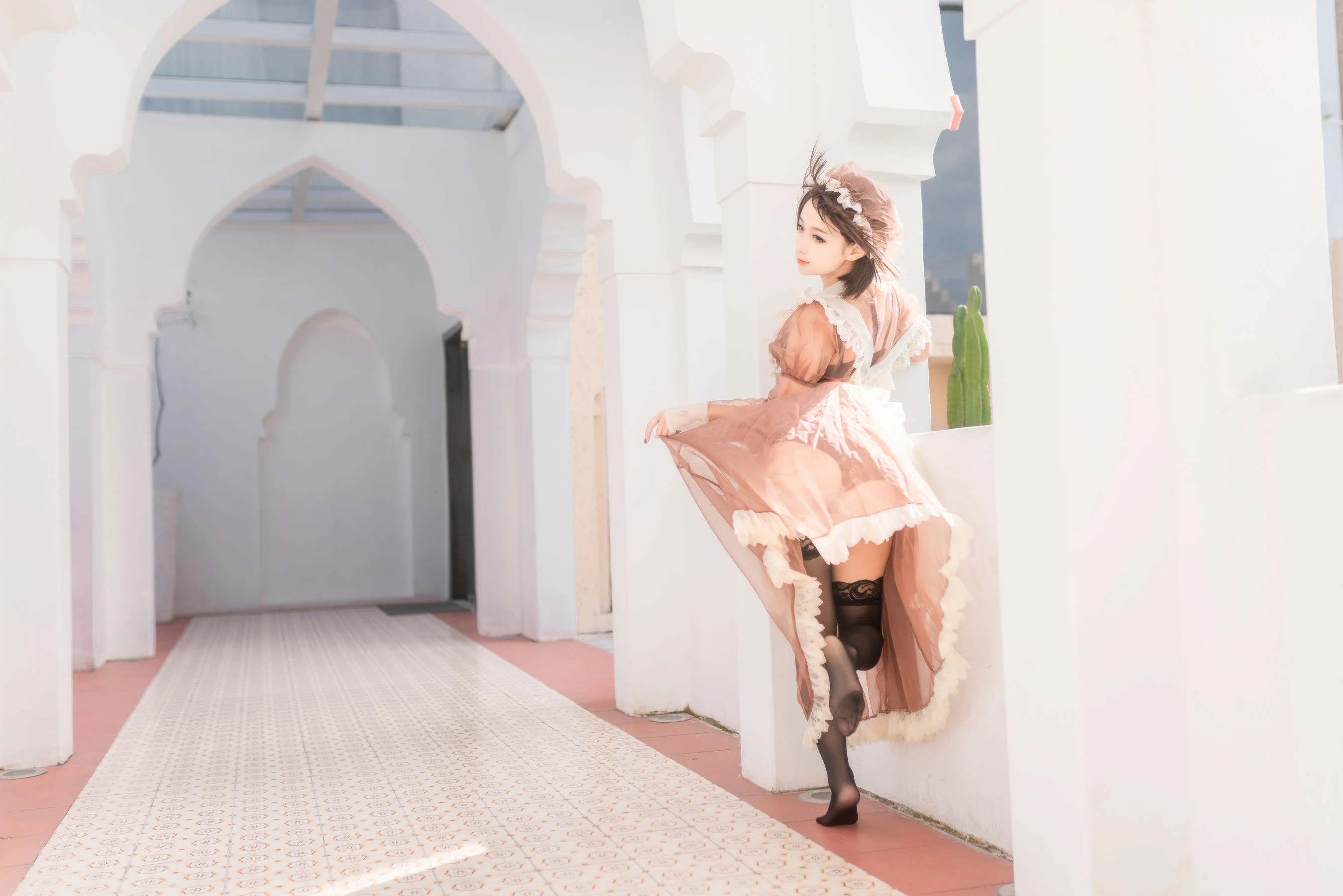 动漫博主蠢沫沫 – 纱-室外女仆 [40P]插图1