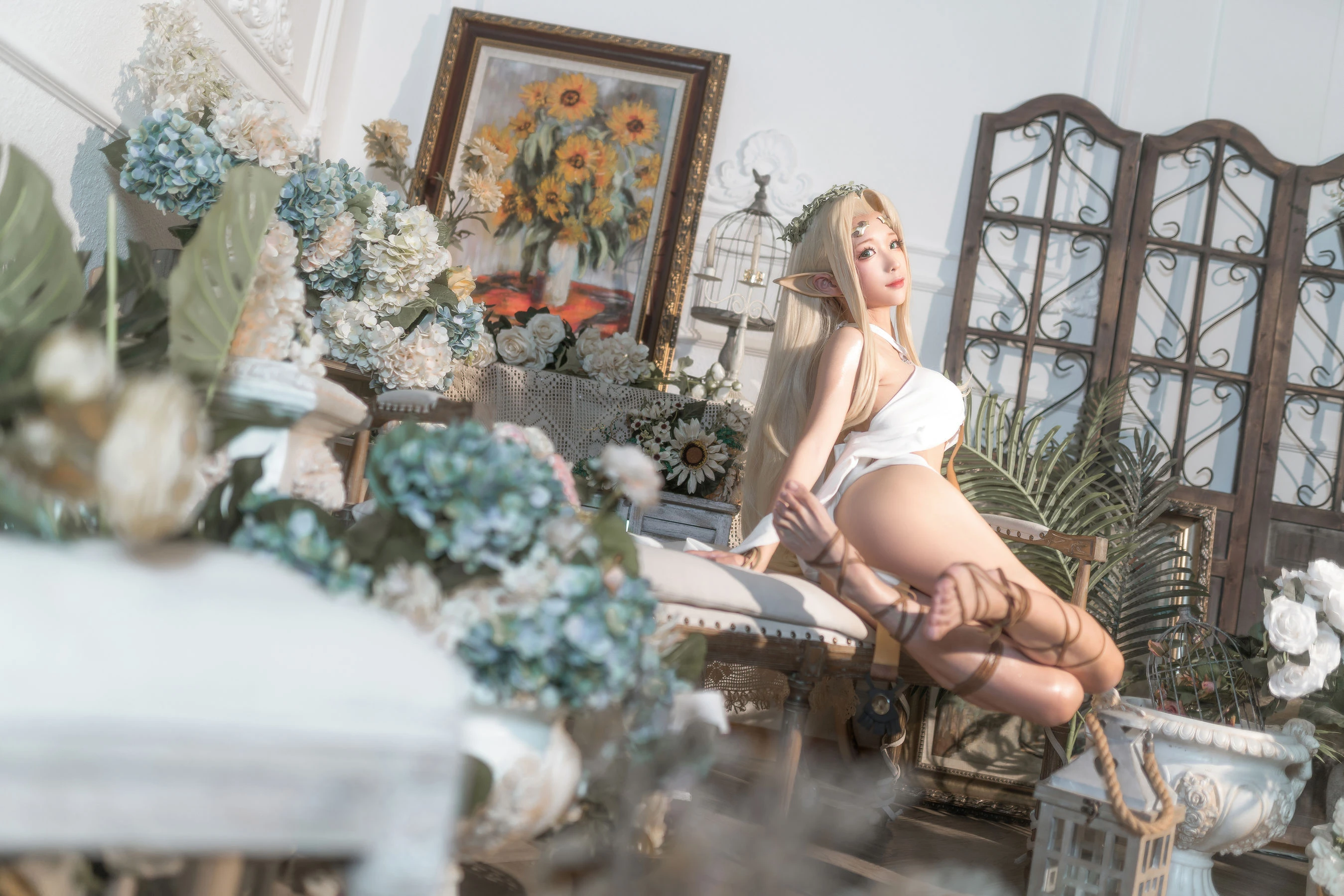 动漫博主蠢沫沫 – 白精灵 原设 [52P]插图1