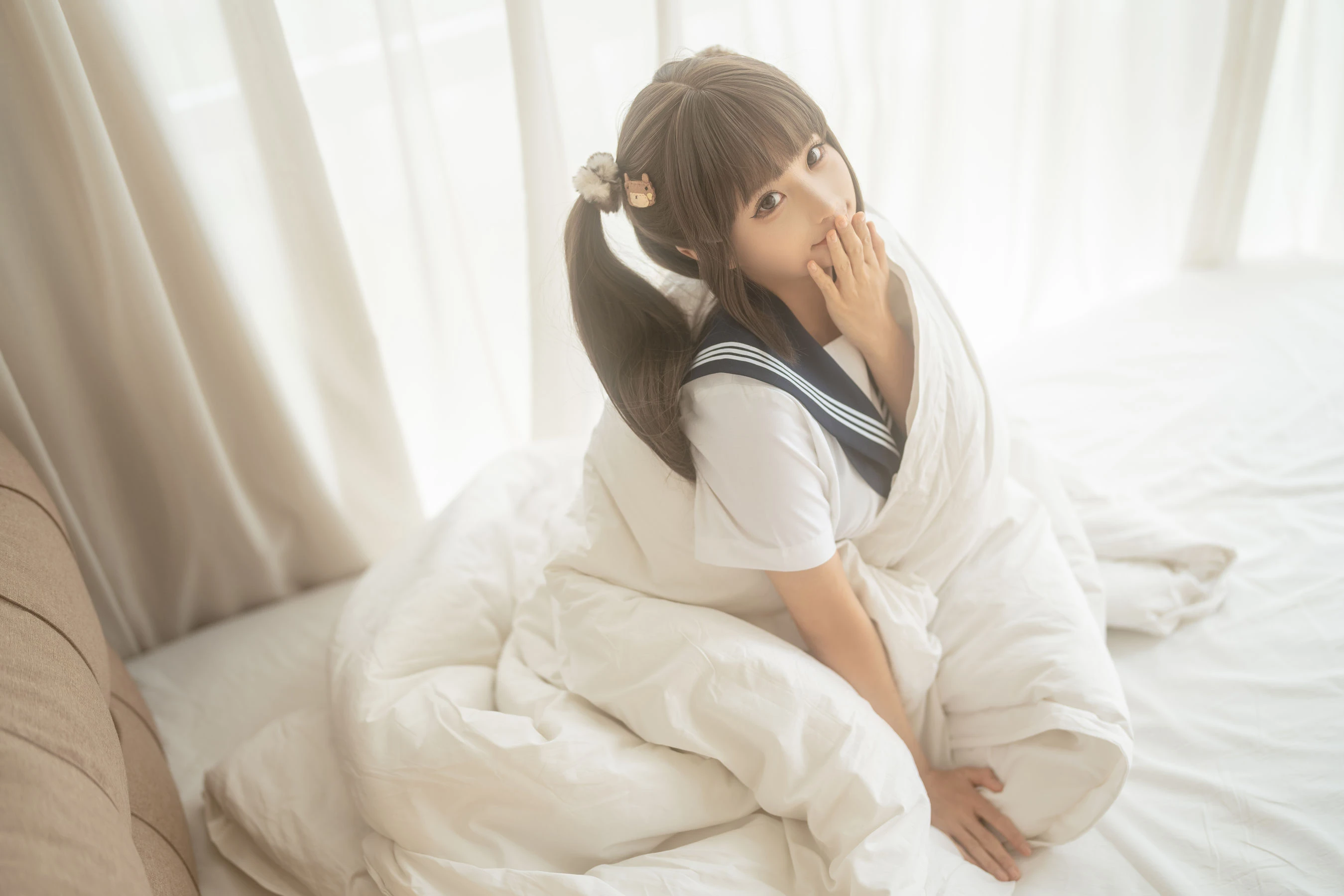 动漫博主蠢沫沫 – 被窝JK [15P]插图4