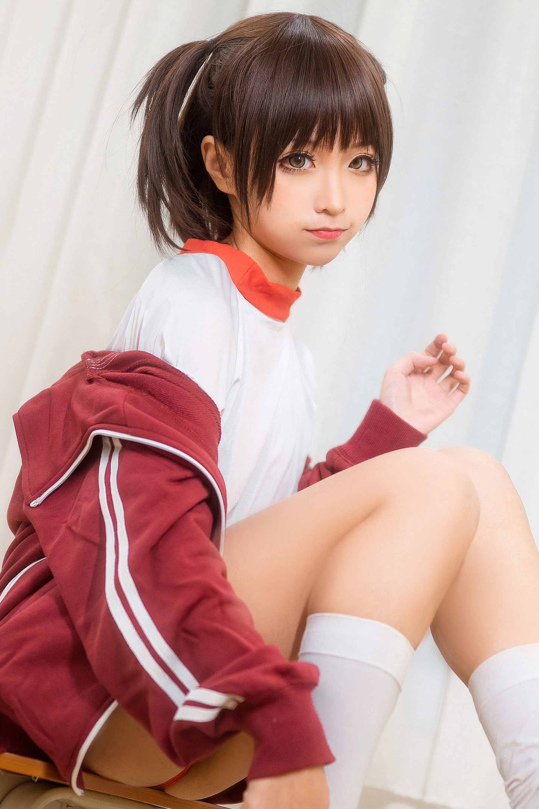 动漫博主蠢沫沫 红体操服 [45P]插图4