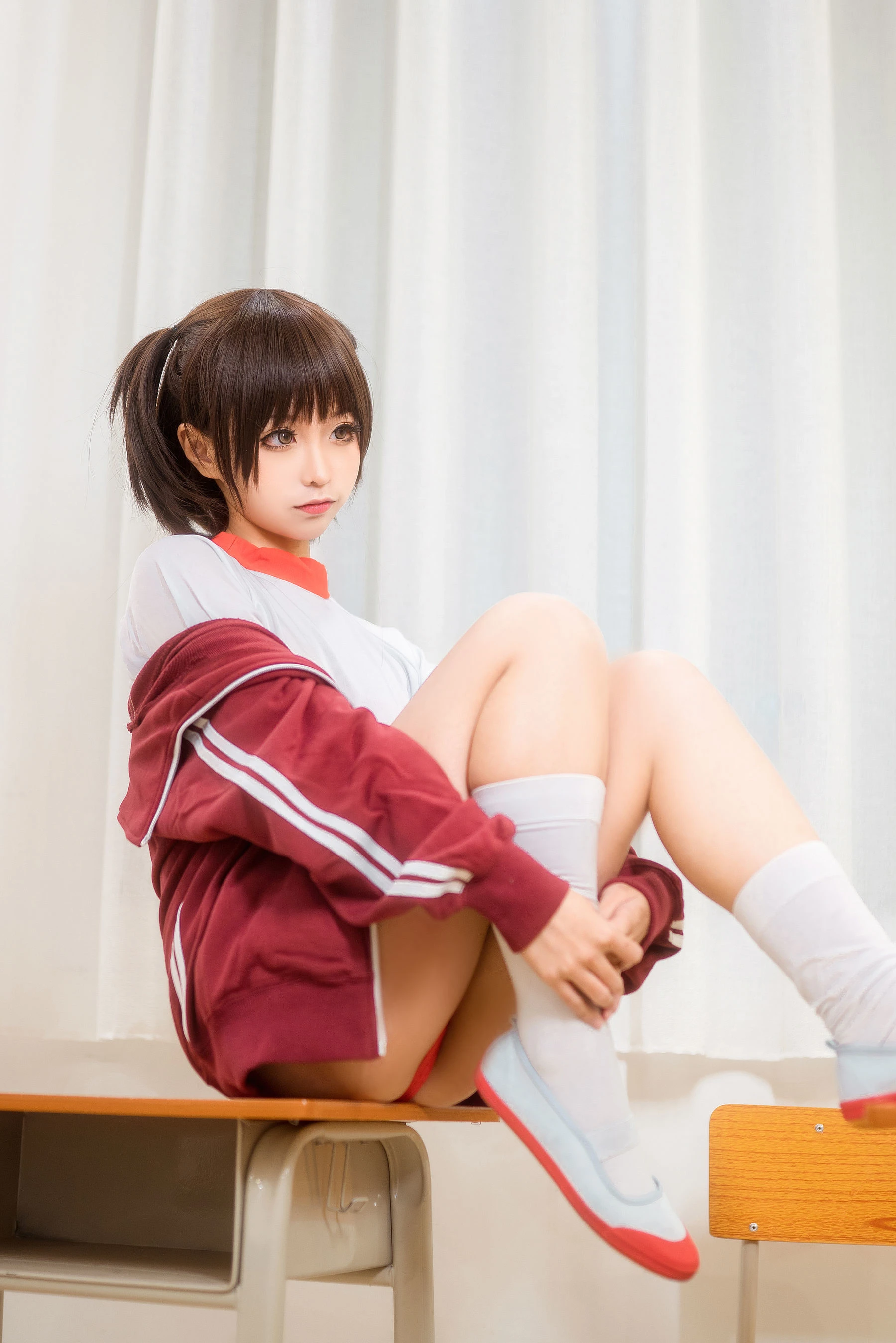 动漫博主蠢沫沫 红体操服 [45P]插图2