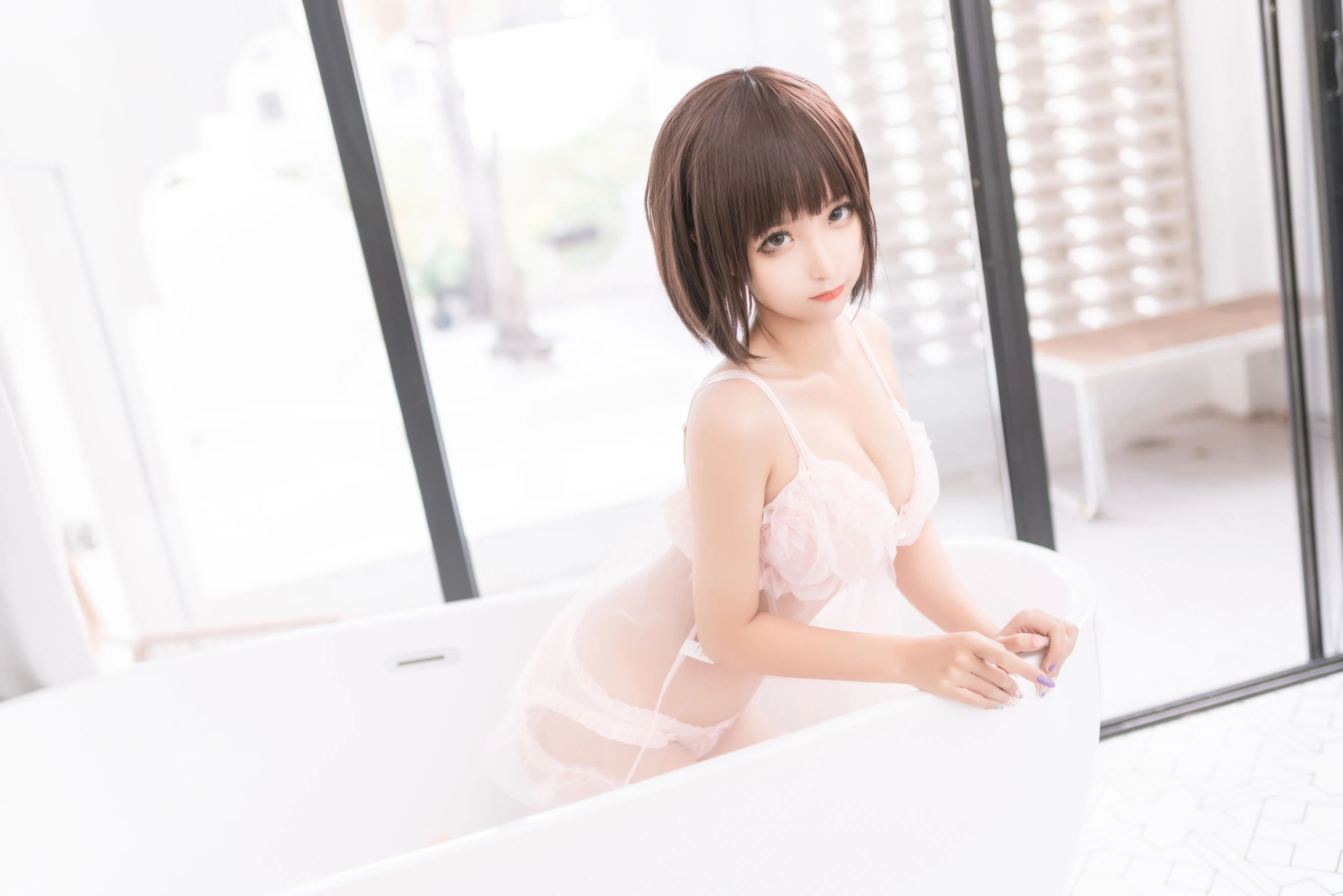 动漫博主蠢沫沫 – 粉纱 [40P]插图1