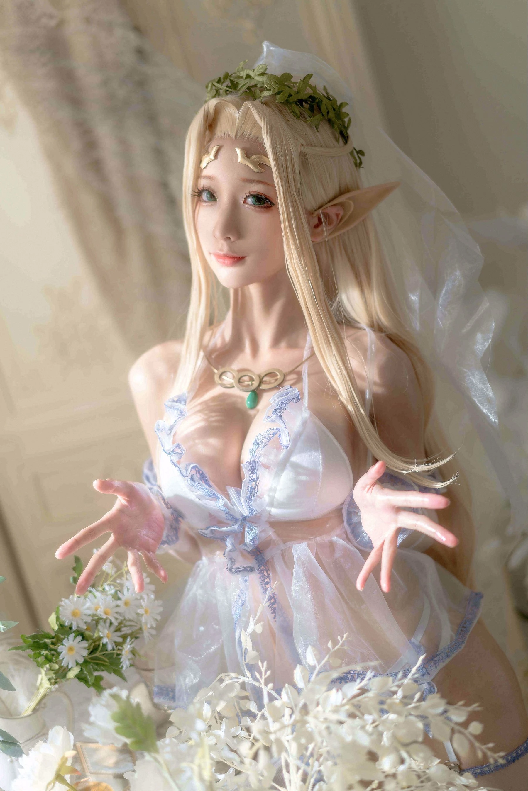 动漫博主蠢沫沫 – 白精灵 婚纱 [60P]|图集秀