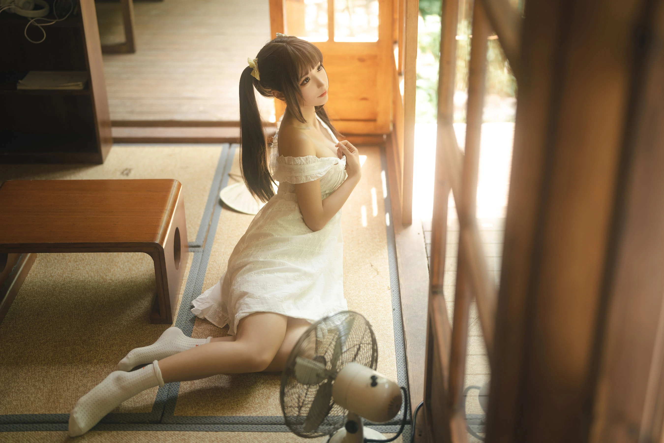 动漫博主蠢沫沫 – 白吊带 [112P]插图3