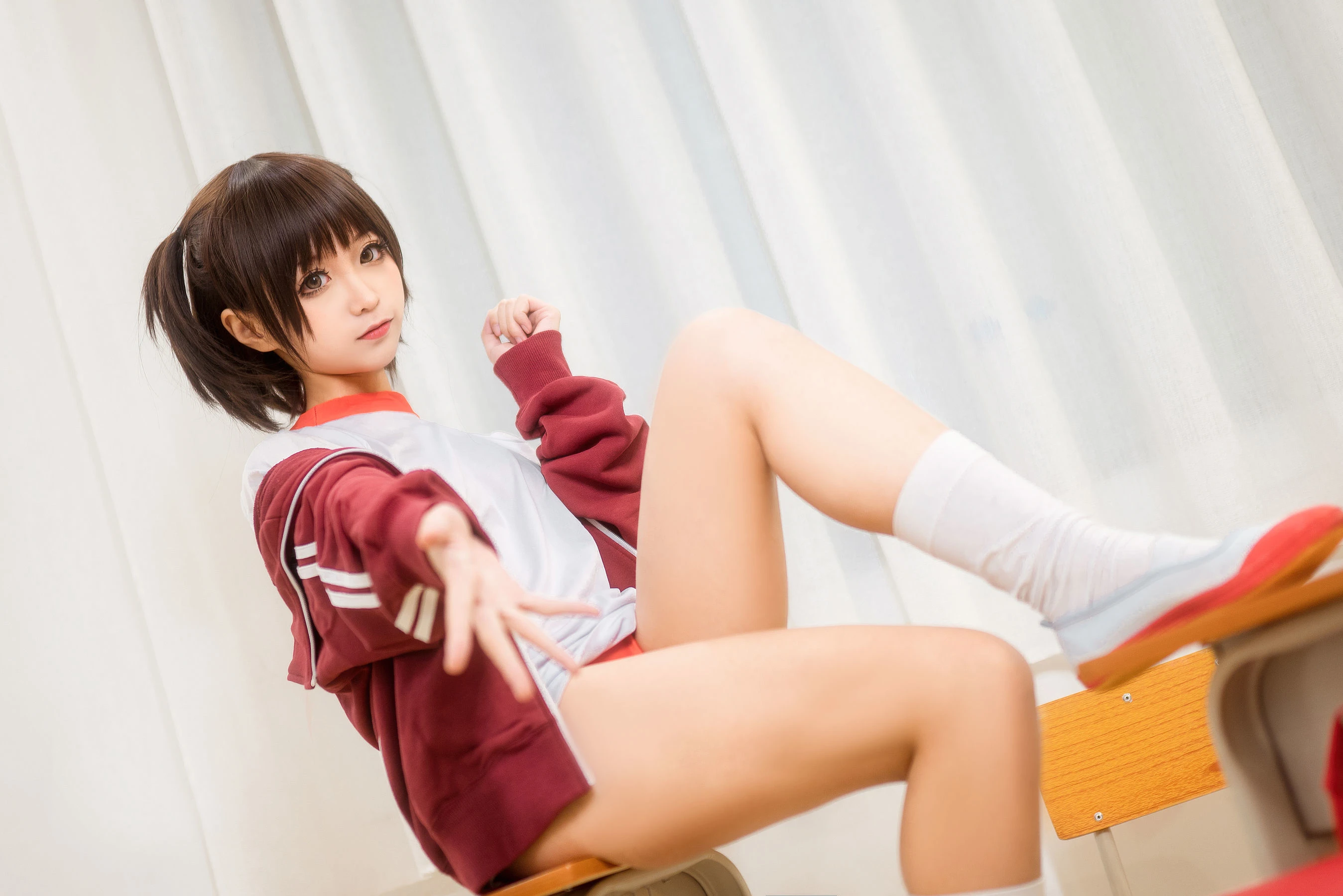 动漫博主蠢沫沫 红体操服 [45P]插图3