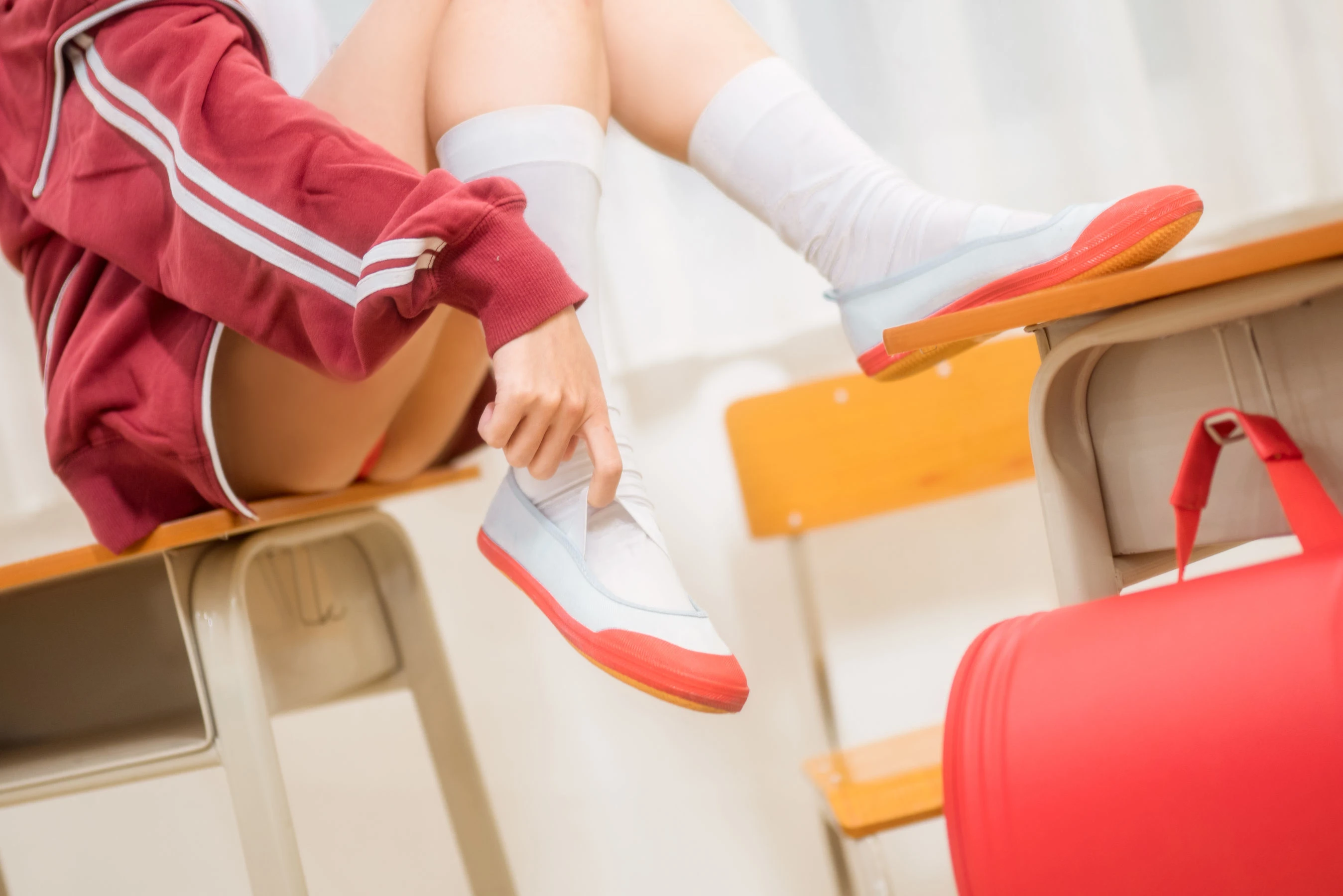 动漫博主蠢沫沫 红体操服 [45P]插图5