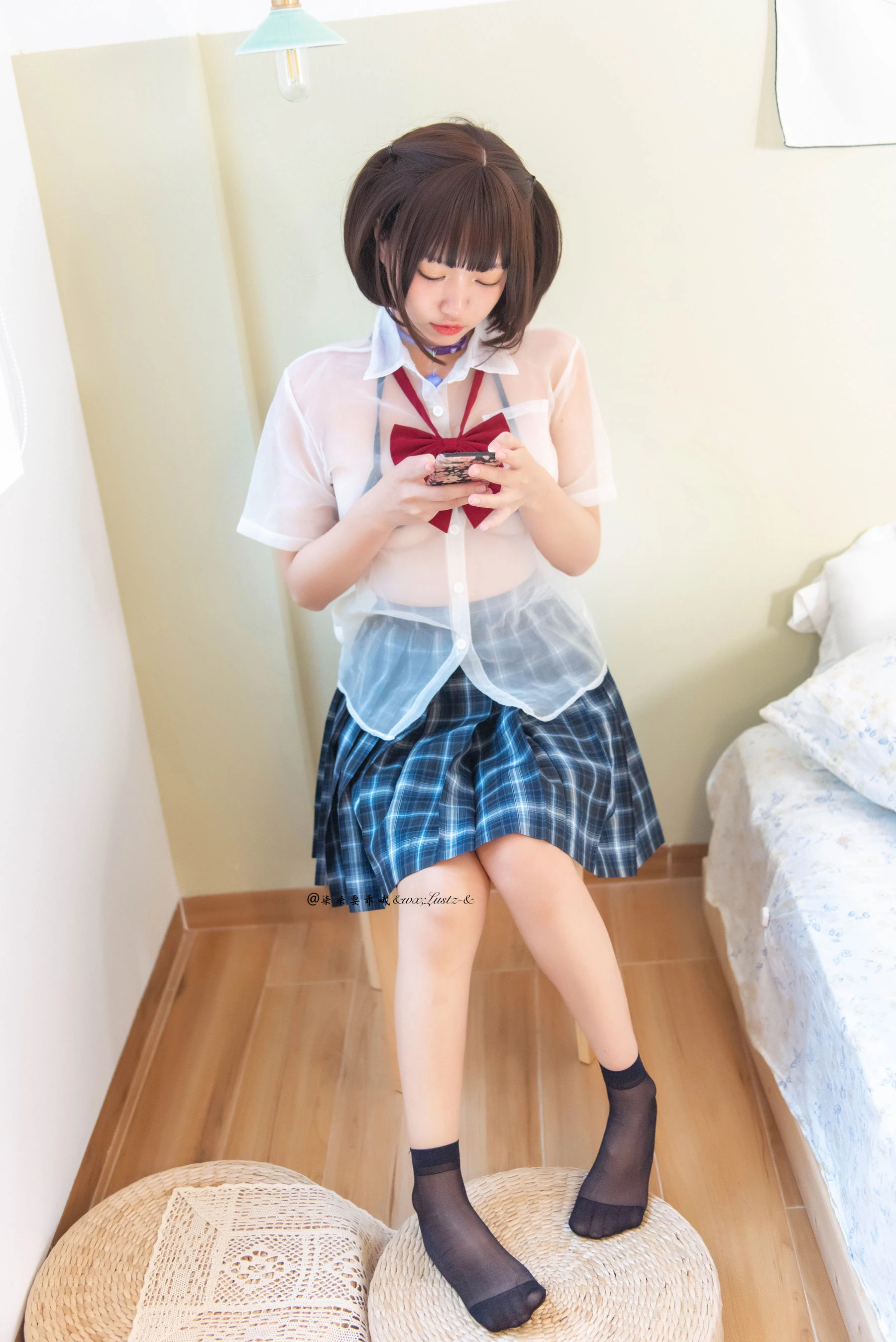 动漫博主柒柒要乖哦 – 晚间约会 [40P]插图4