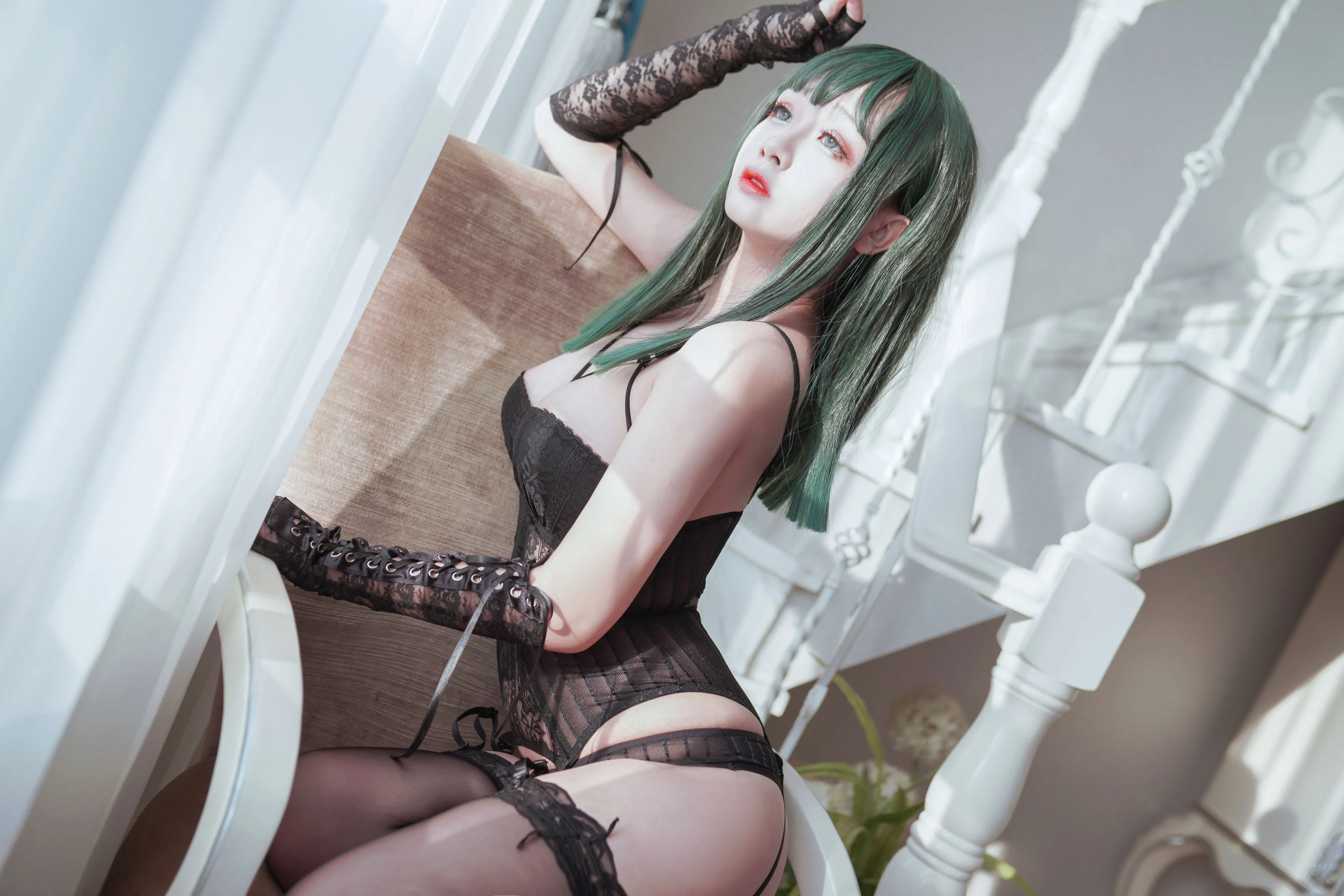 Cosplay日奈娇 – 黑丝紧束 [9P]插图5