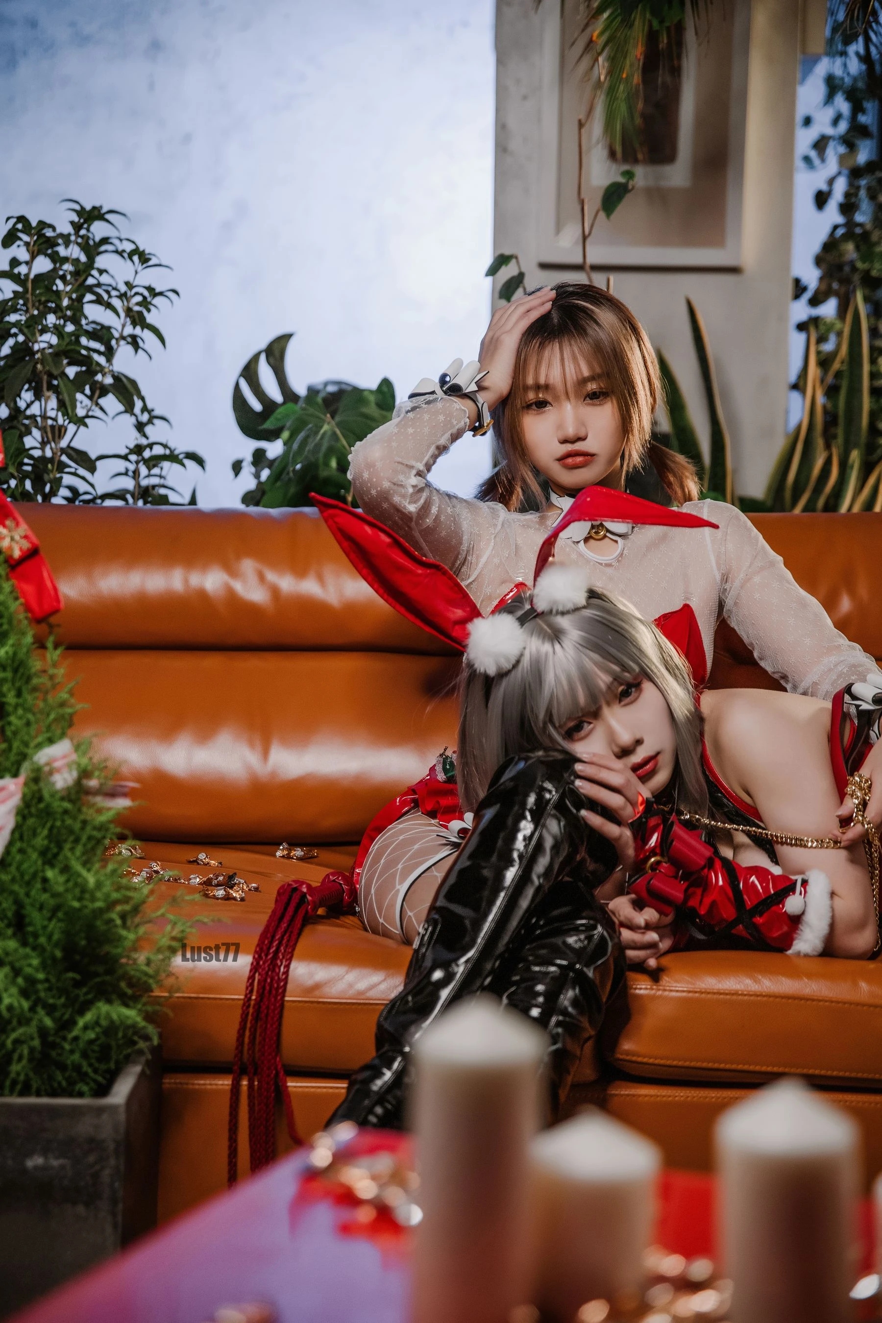 动漫博主柒柒要乖哦 – 2021圣诞双兔 [23P]插图4