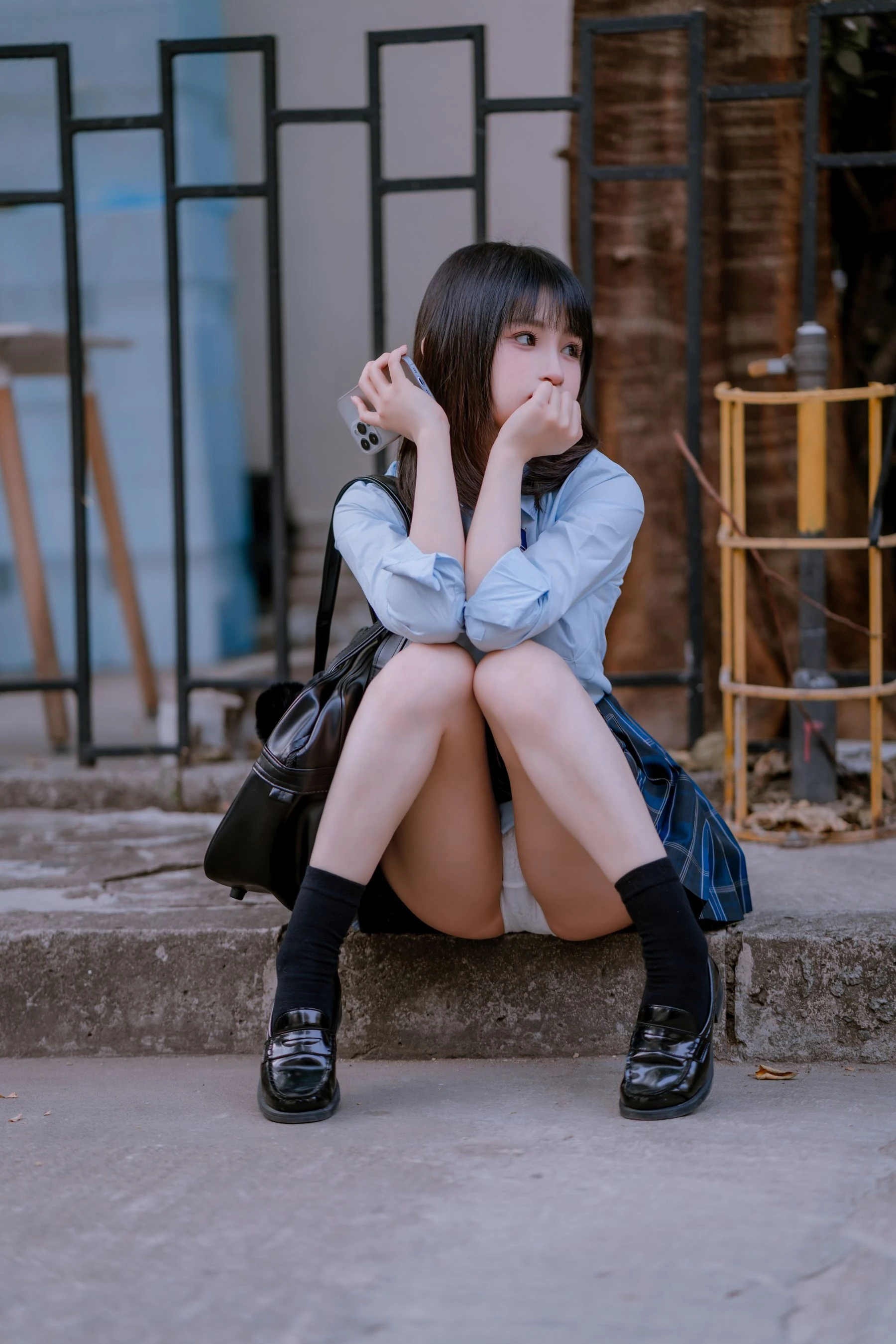 桜井宁宁 – JK之居家 [66P]插图1