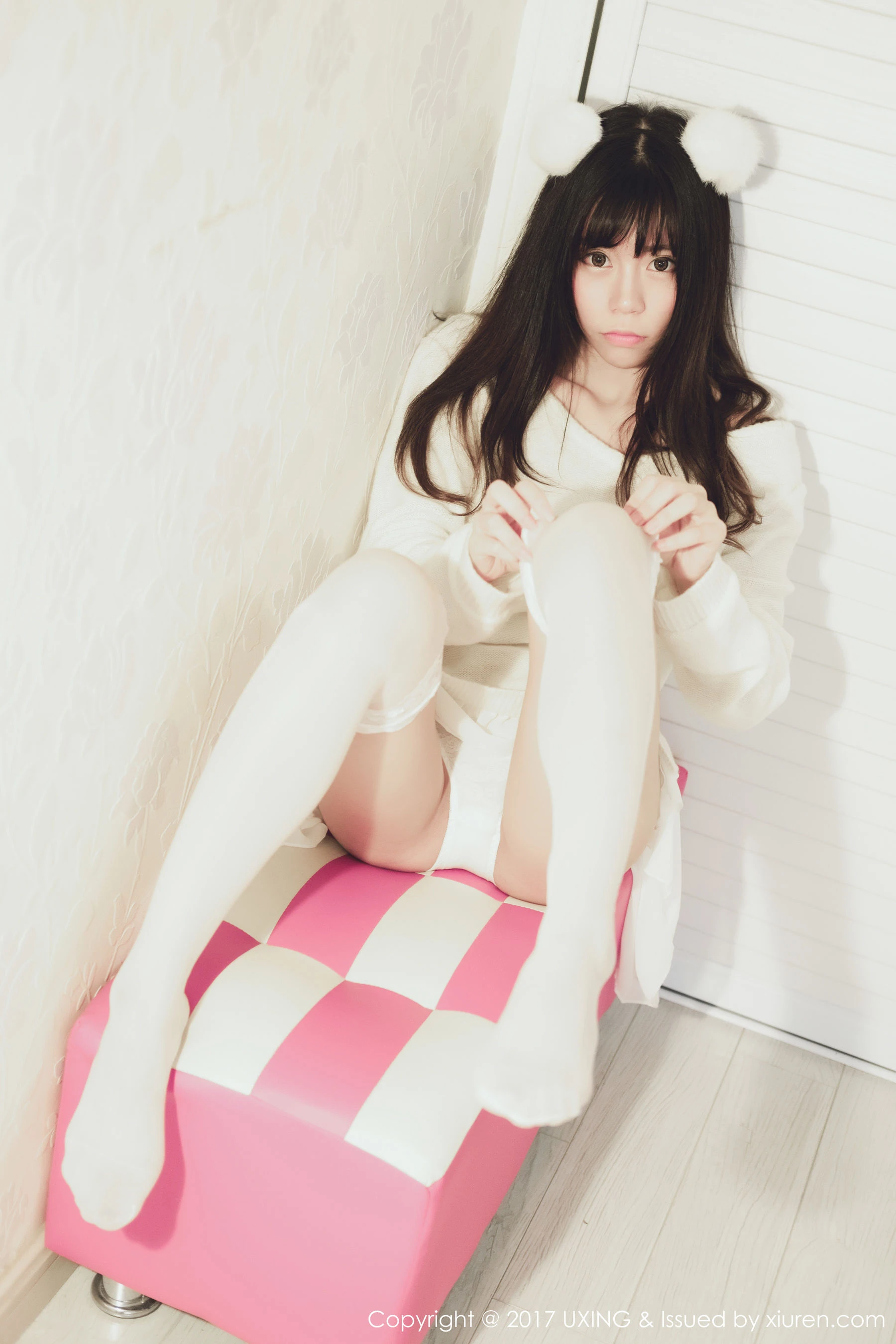 模特Yo酱《学生装+蕾丝装扮》 优星馆UXING VOL.048 [32P]插图7