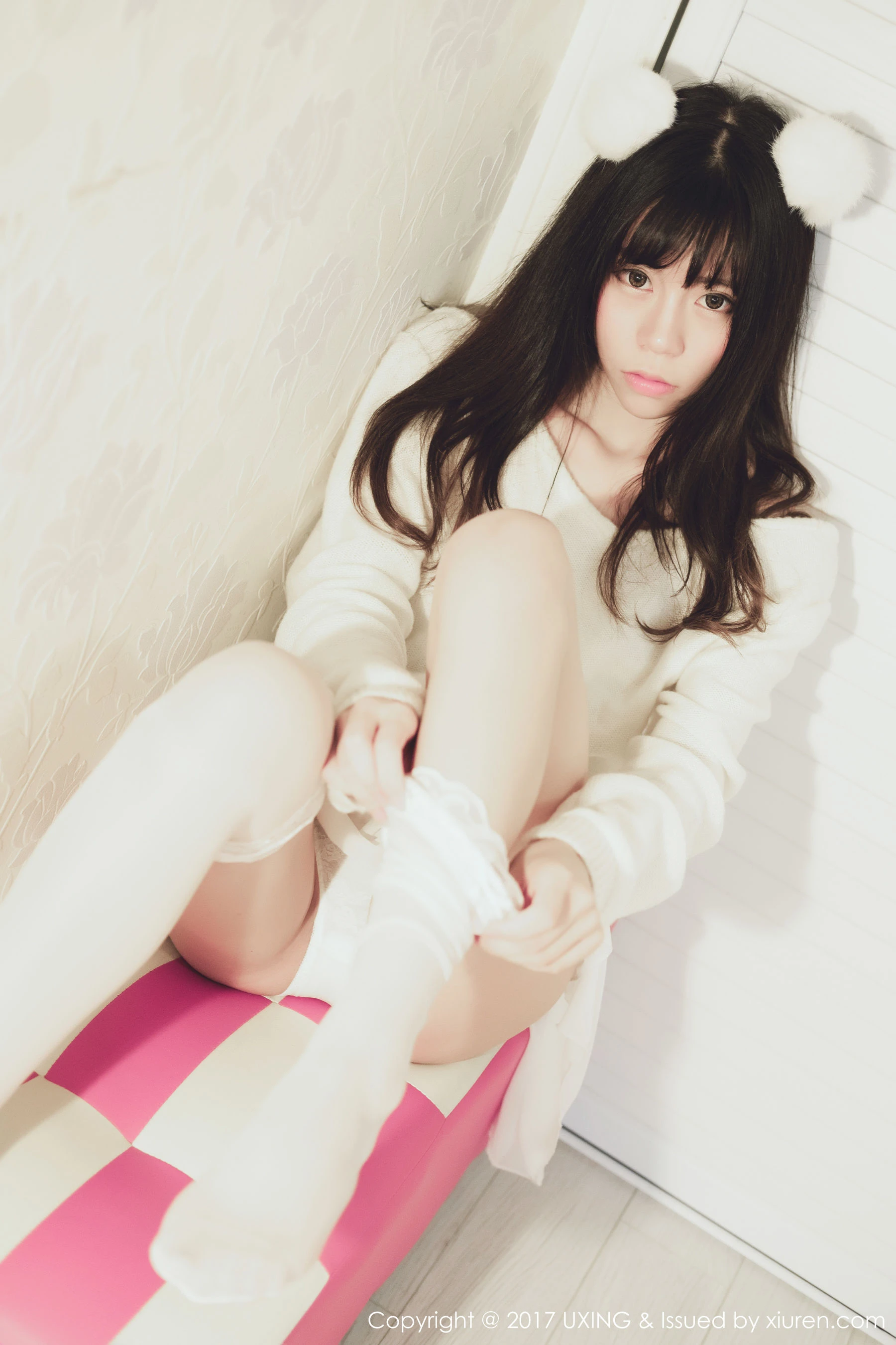 模特Yo酱《学生装+蕾丝装扮》 优星馆UXING VOL.048 [32P]插图6