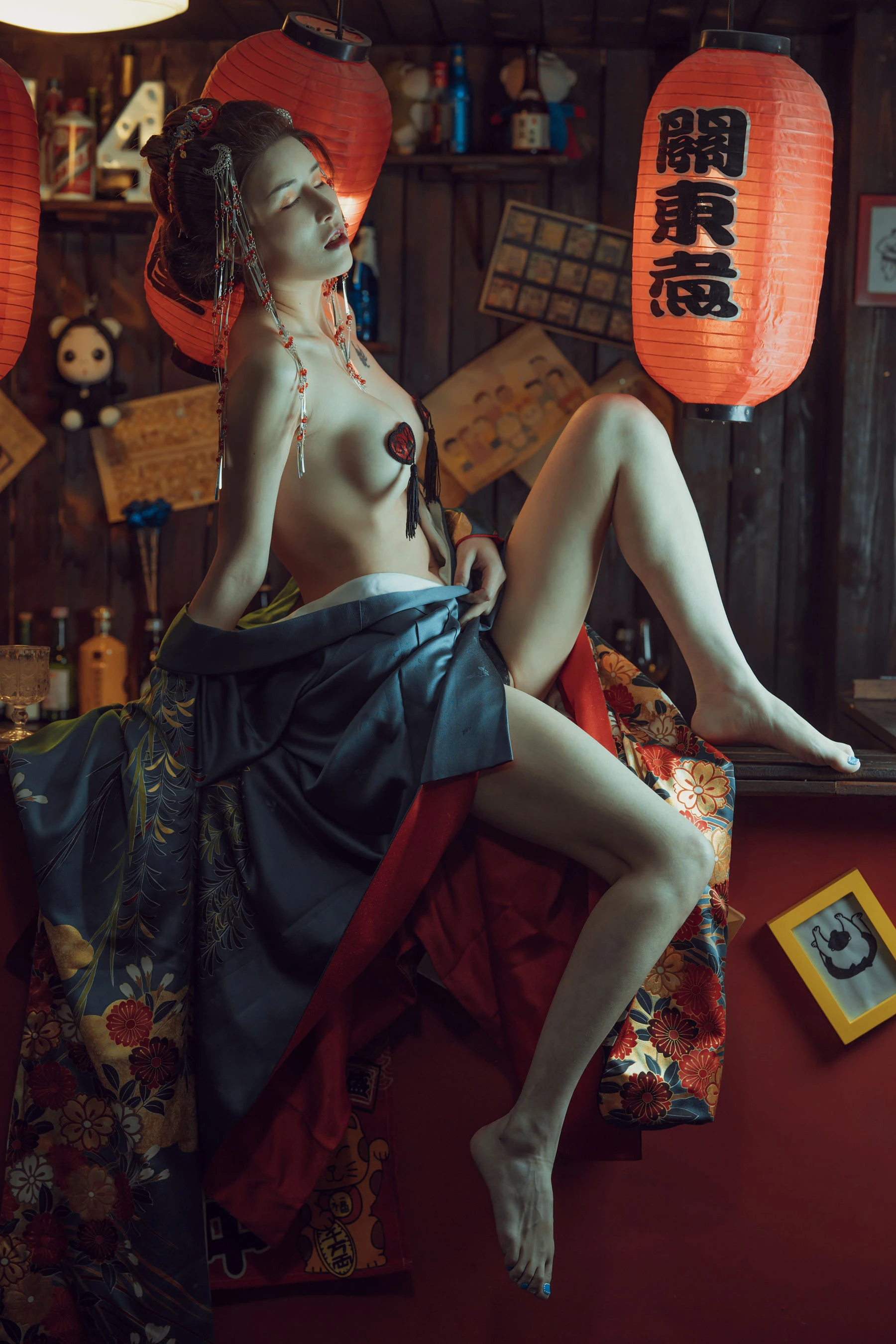 鹿八岁 – 酒醉的和服少女 [40P]插图3