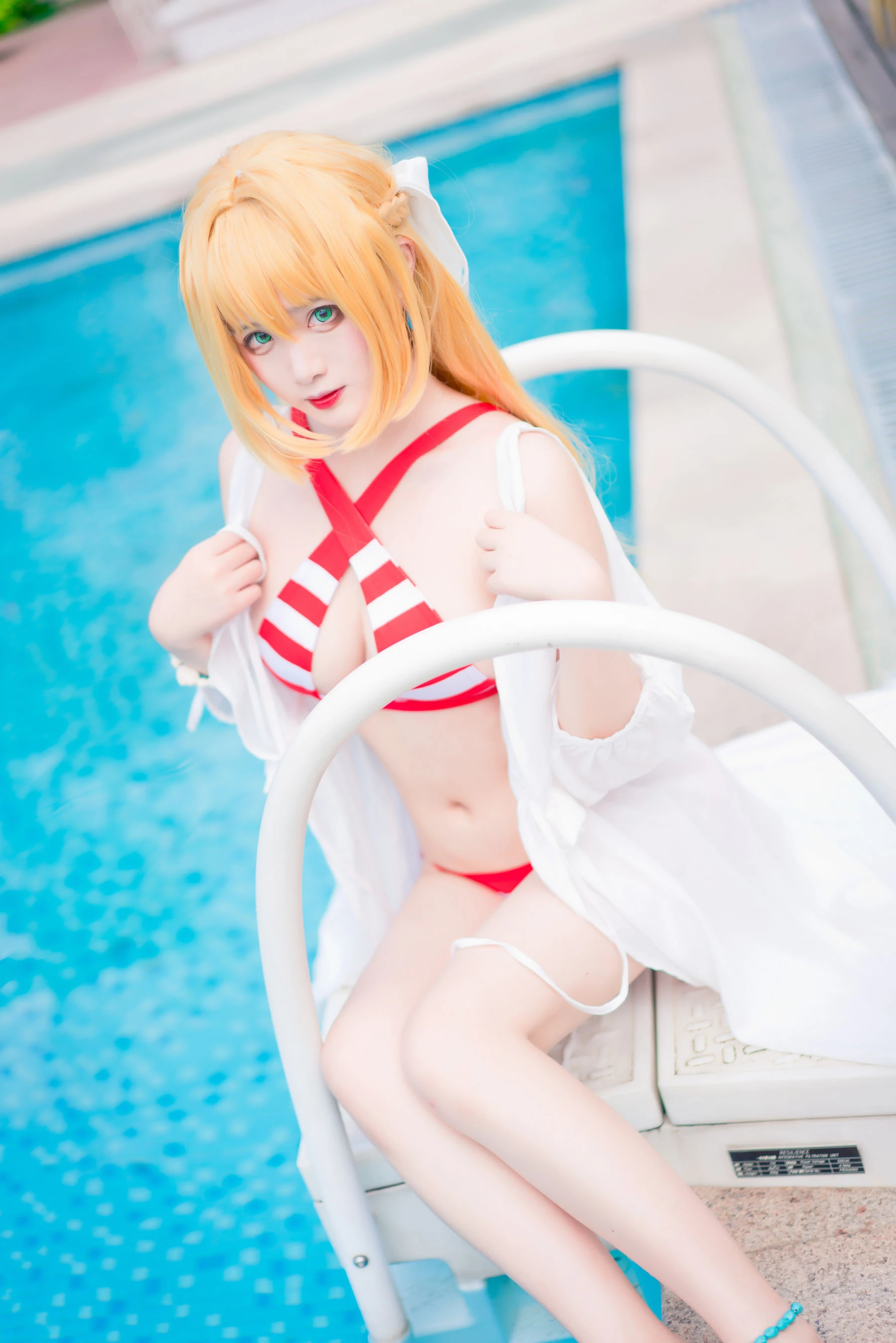 七海抹茶酱 – 尼禄泳装 [17P]插图4