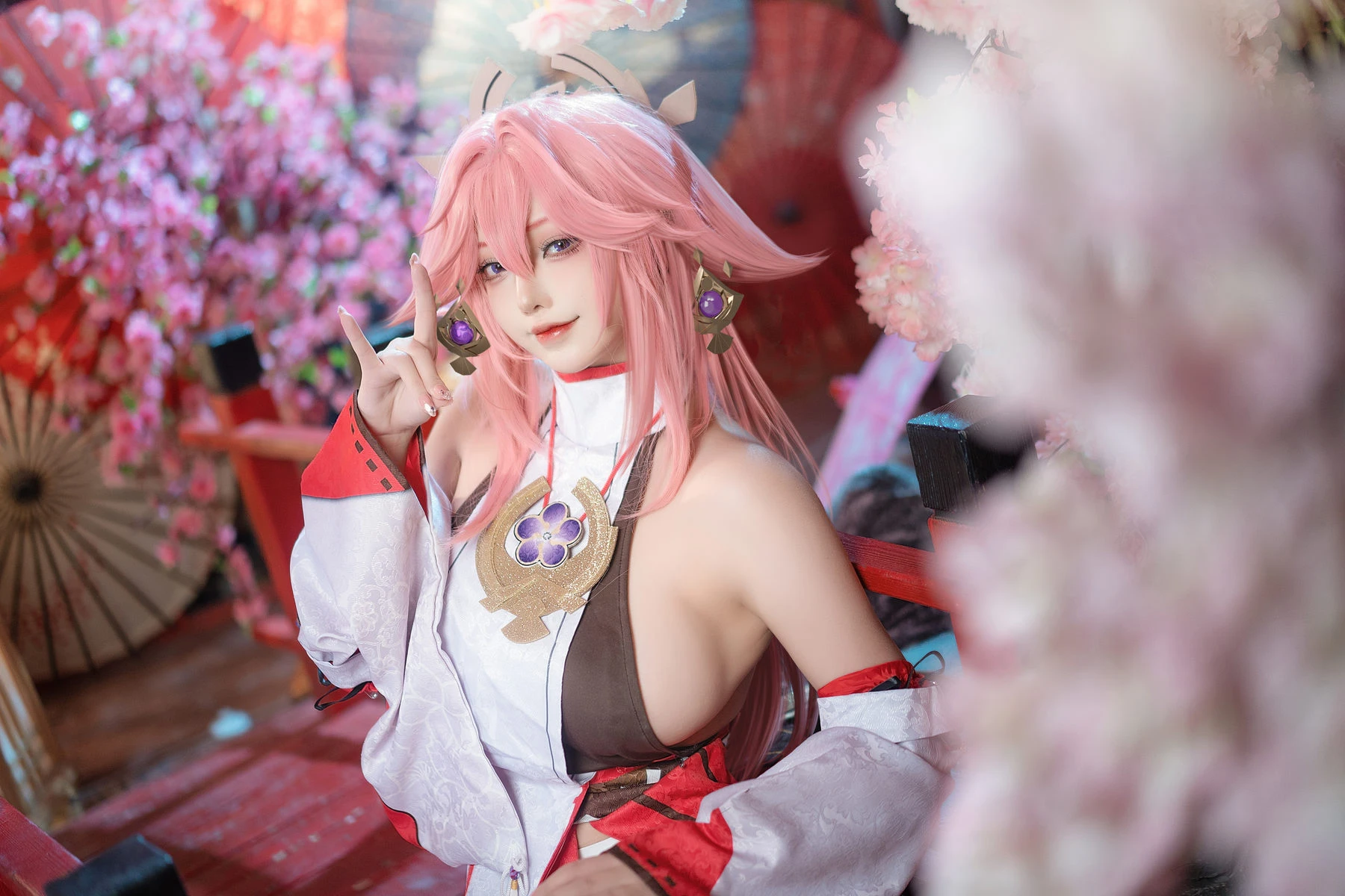 萌妹菌烨tako – 八重神子 [12P]插图1