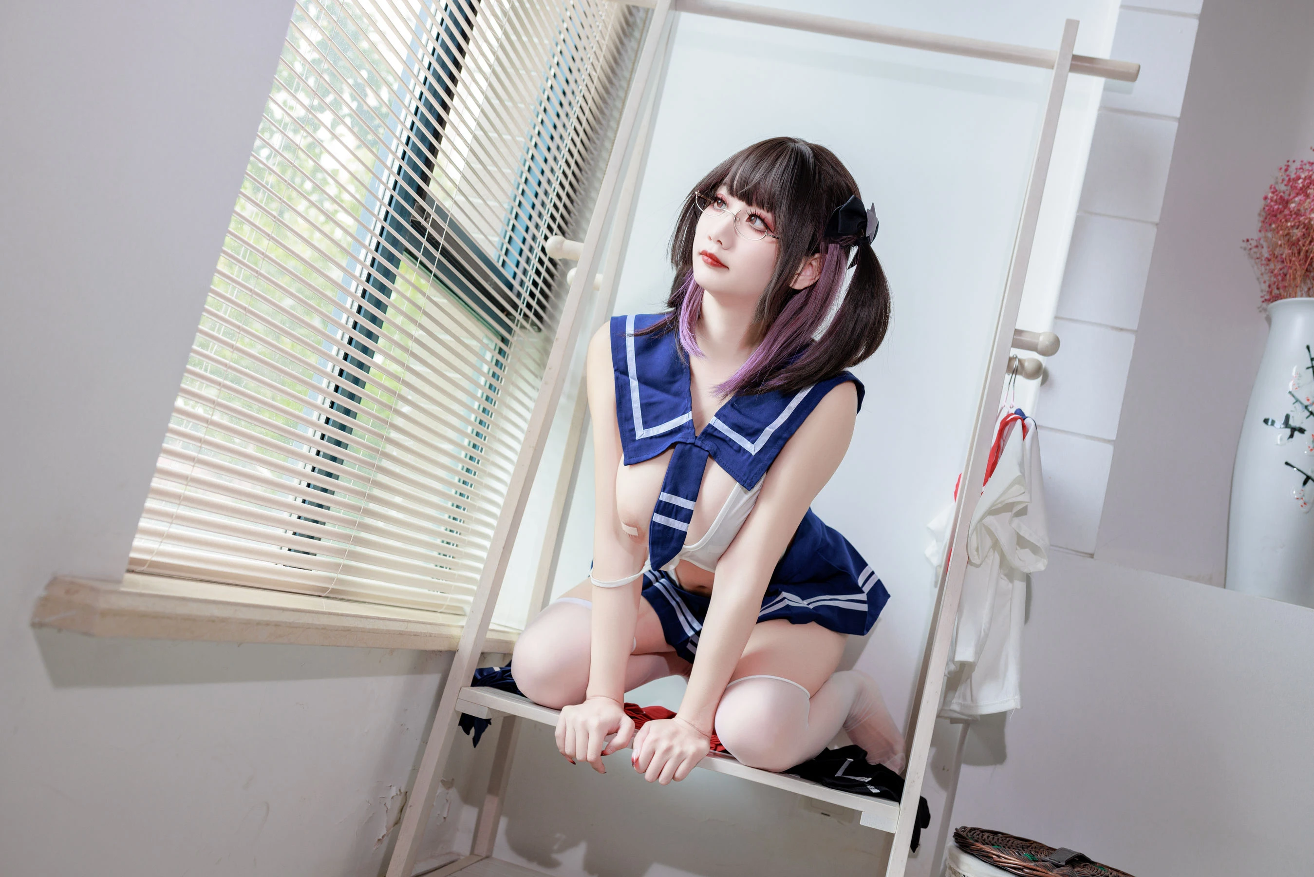 阿雪雪 – 连体水手服 [19P]插图1