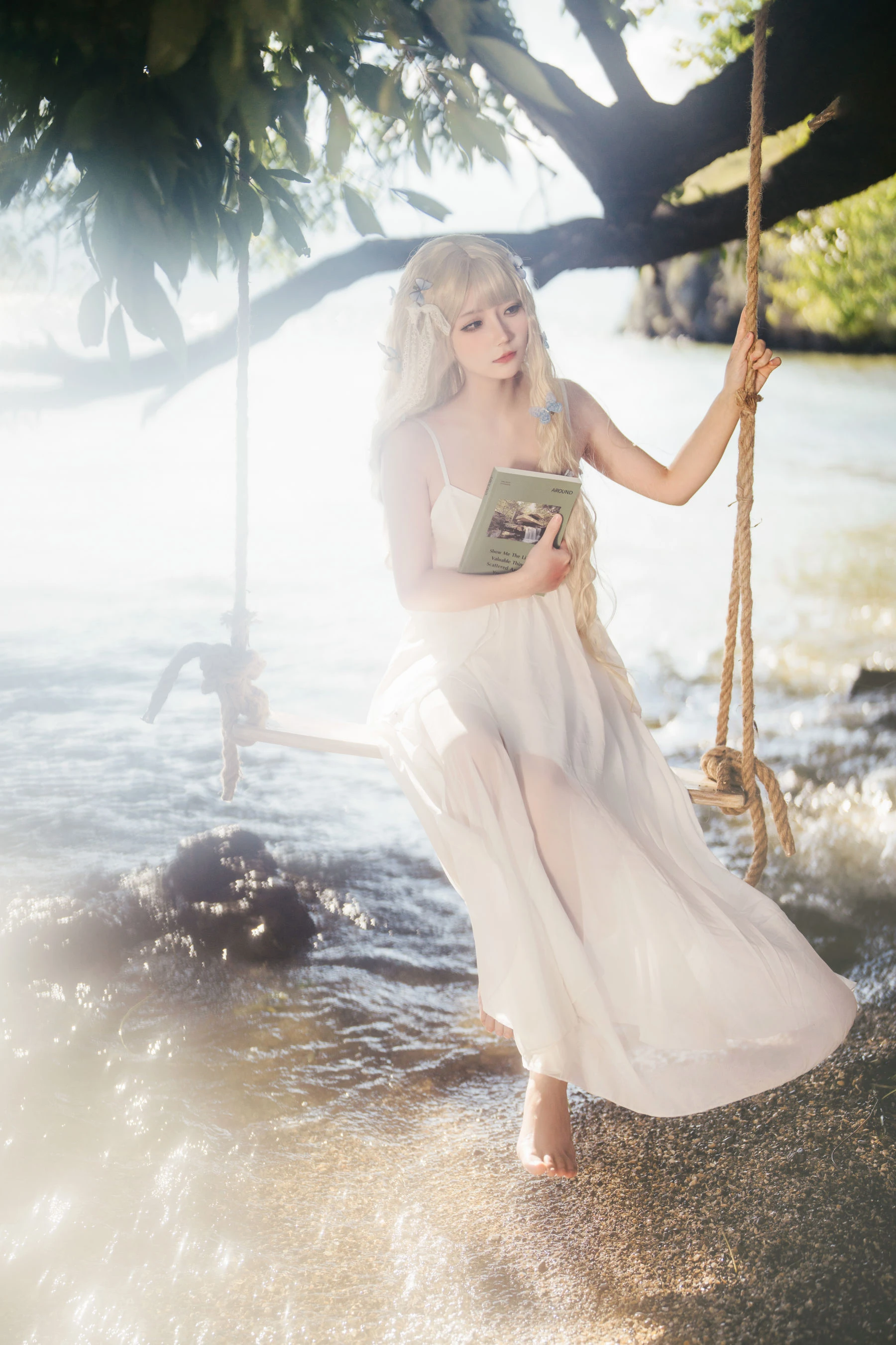 是三不是世w – 湖边白裙 [15P]插图8