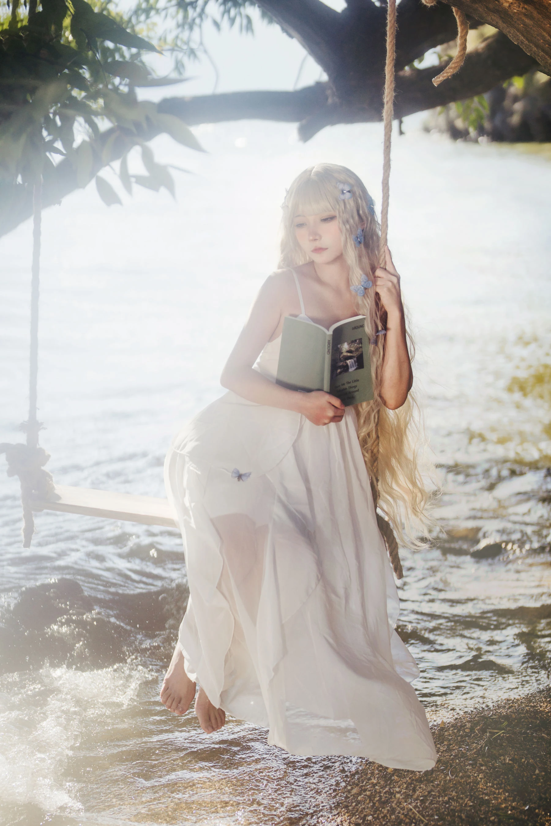 是三不是世w – 湖边白裙 [15P]插图9