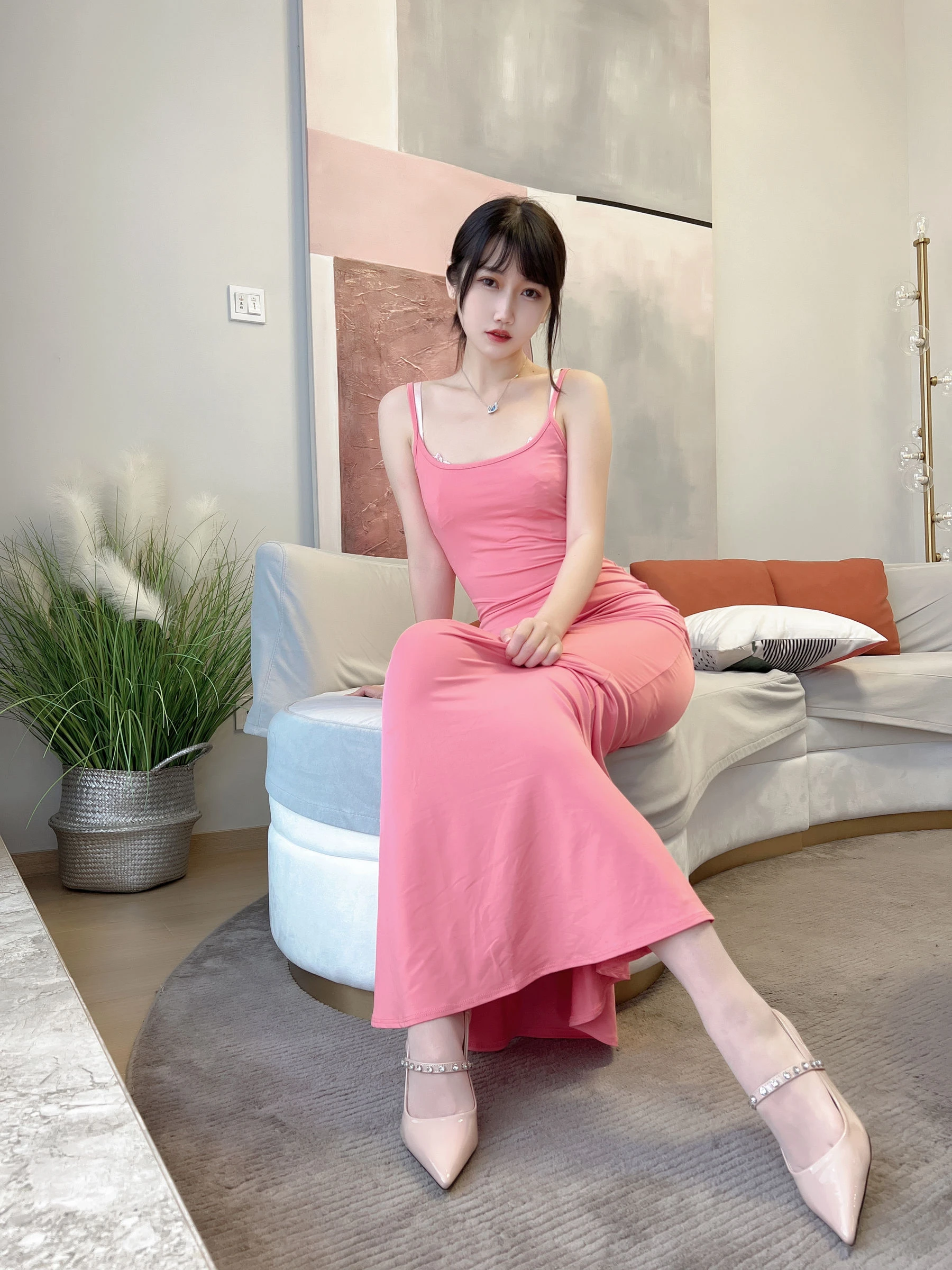 微博人气Coser不呆猫 – 浴室粉色激凸人妻 [39P]插图3