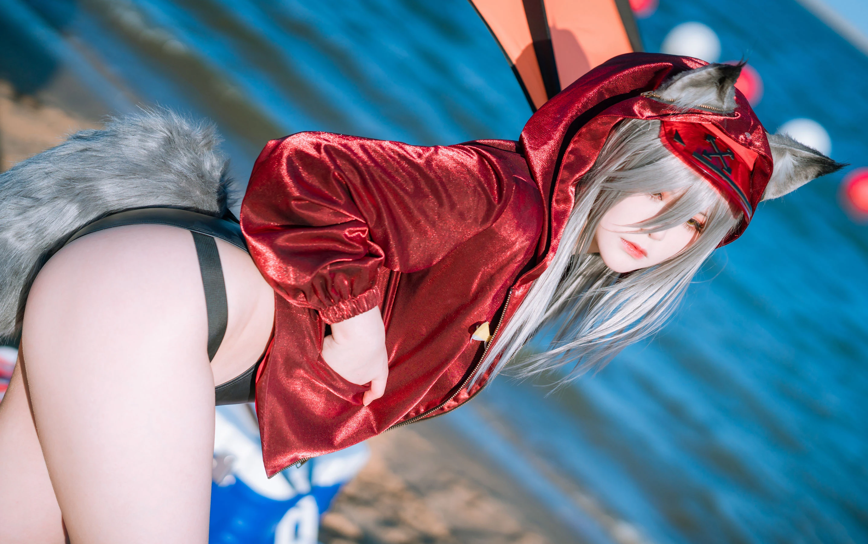 动漫博主w百合欧皇子w – 明日方舟 轻风 LB01 红 [12P]插图3