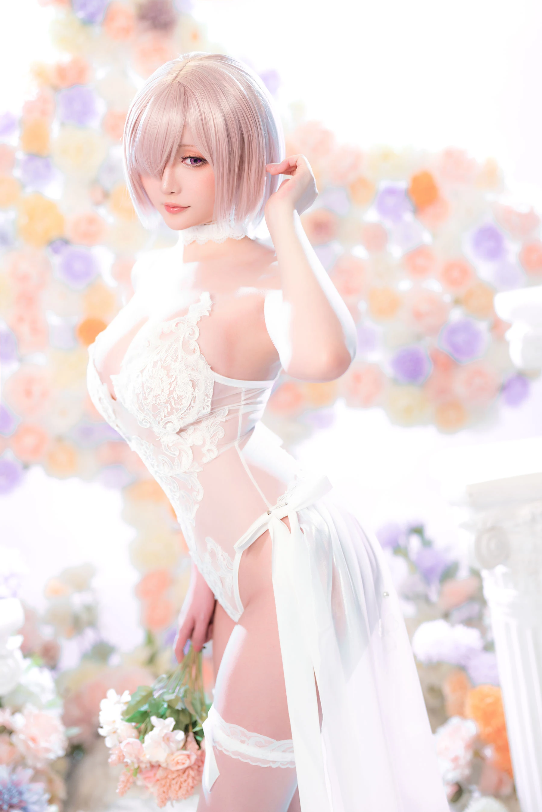 Coser小姐姐星之迟迟 – 玛修同人婚纱 [78P]插图3