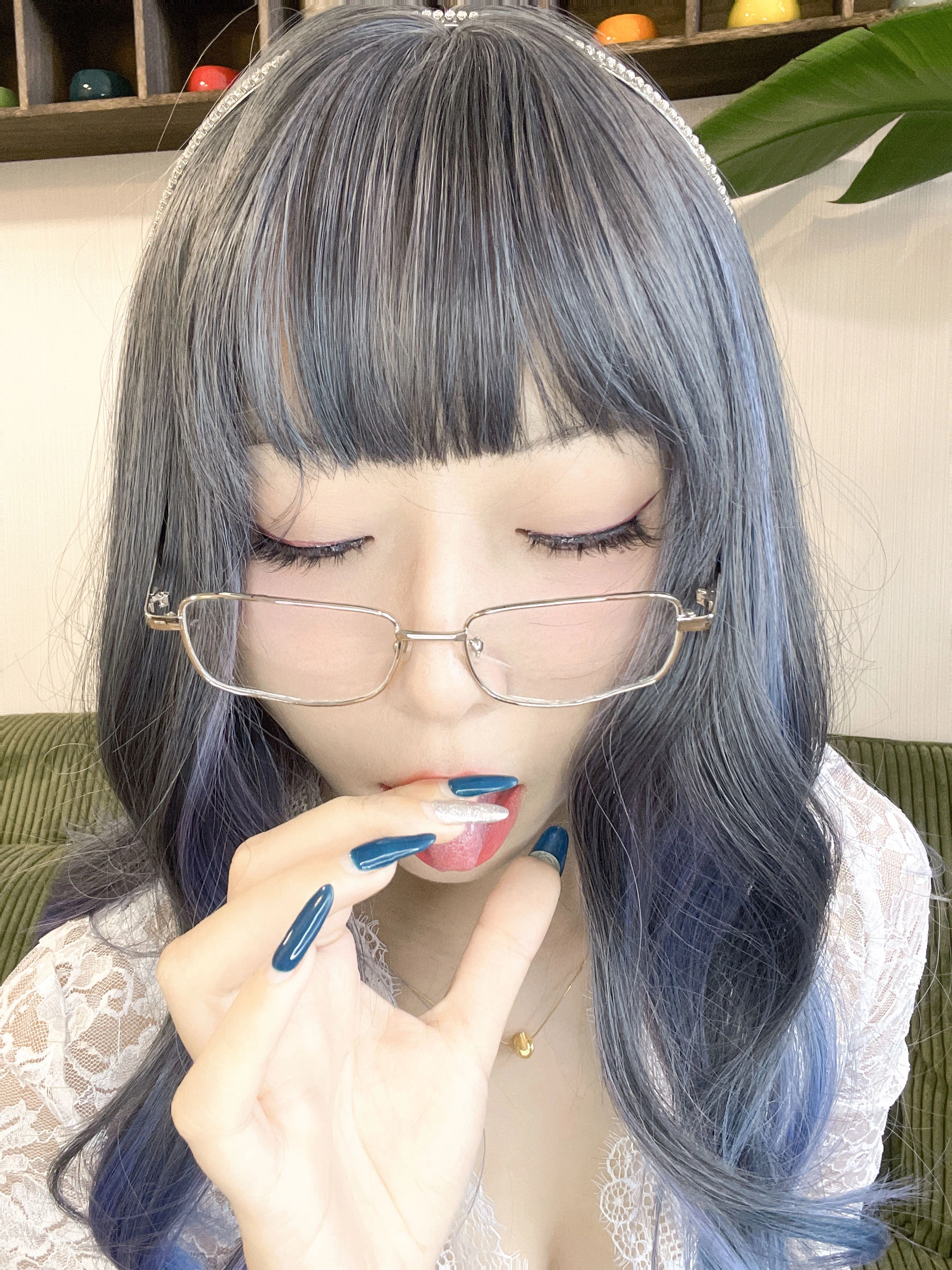 动漫博主Money冷冷 – 白蕾丝长裙 [73P]插图2