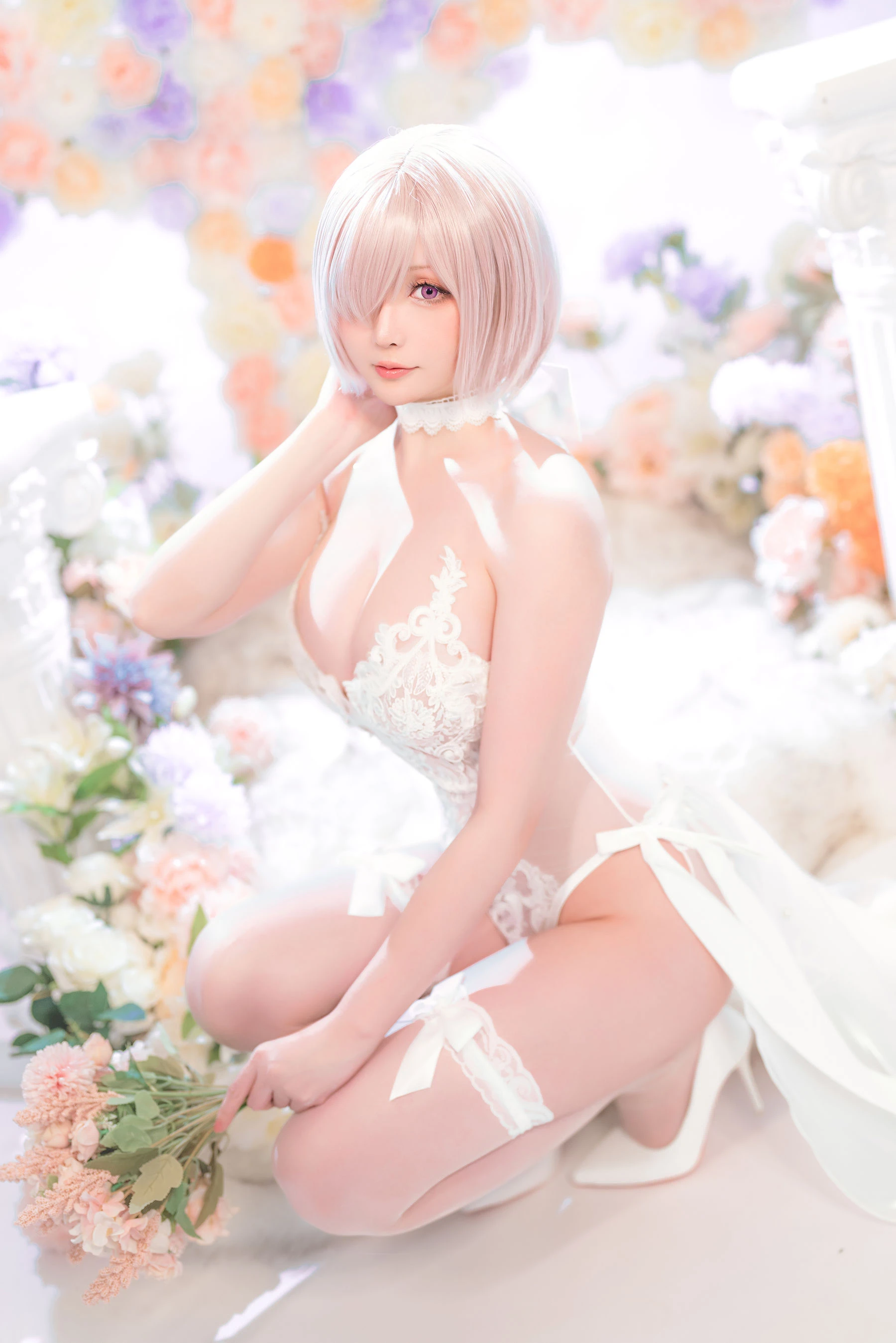 Coser小姐姐星之迟迟 – 玛修同人婚纱 [78P]插图4