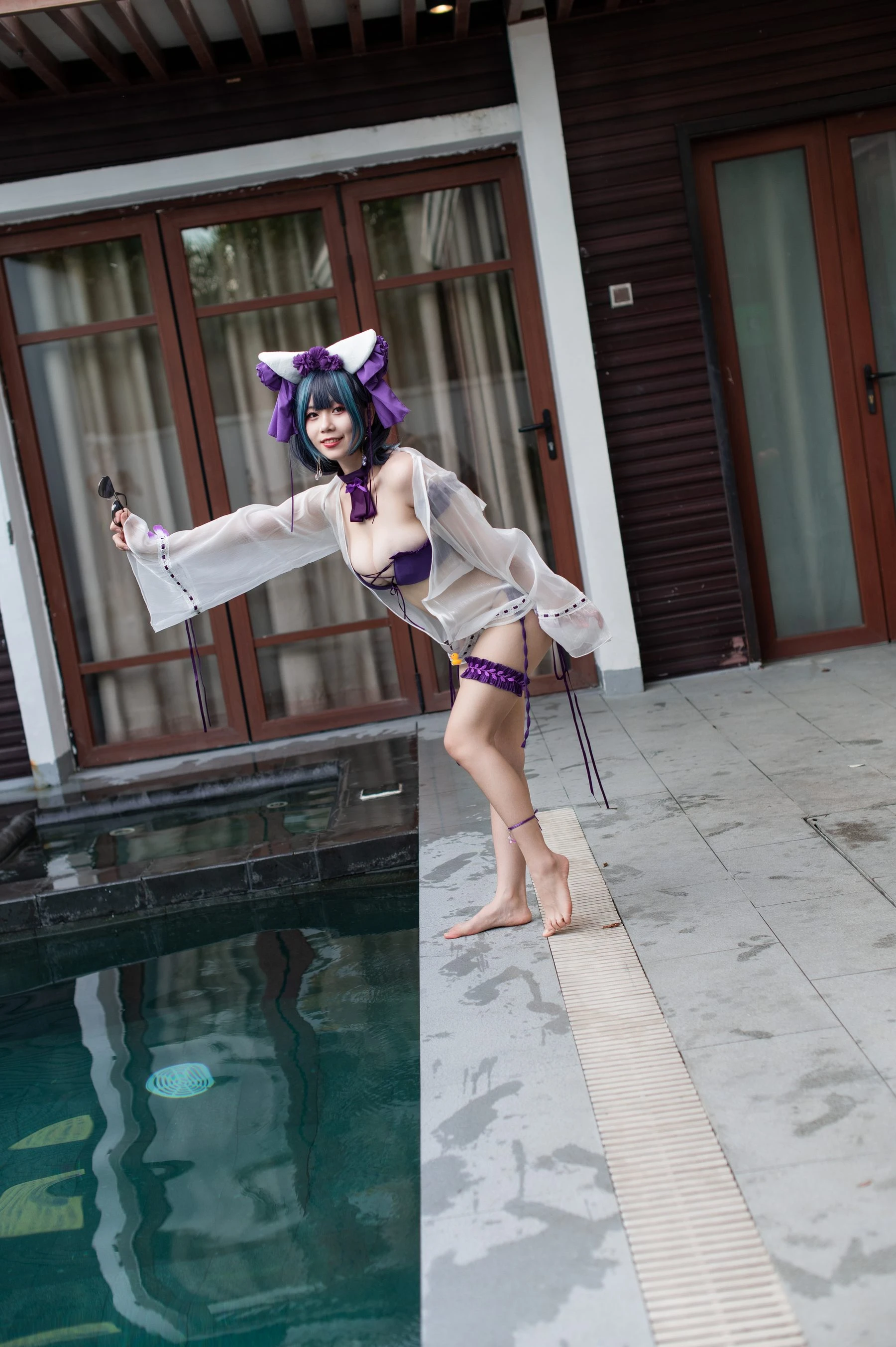 末夜787 – 舰长 柴郡泳装 [31P]插图1