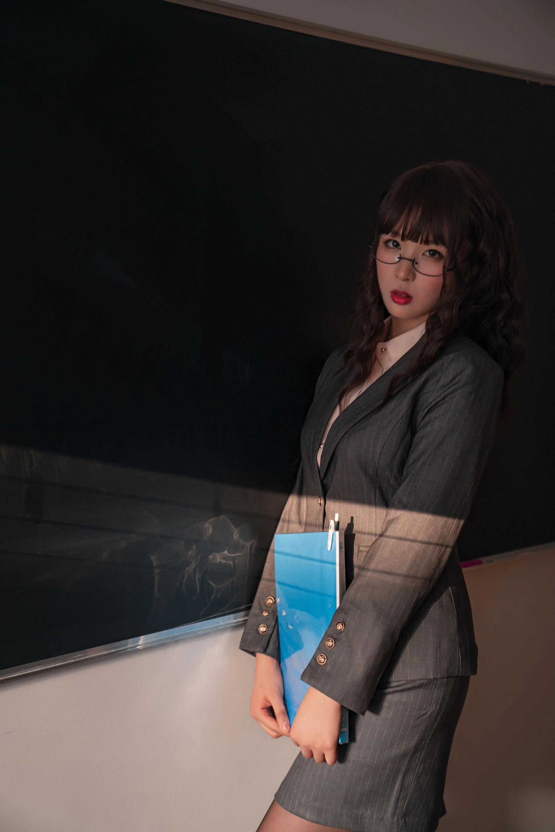 轩萧学姐 – 教鞭 [44P]插图1