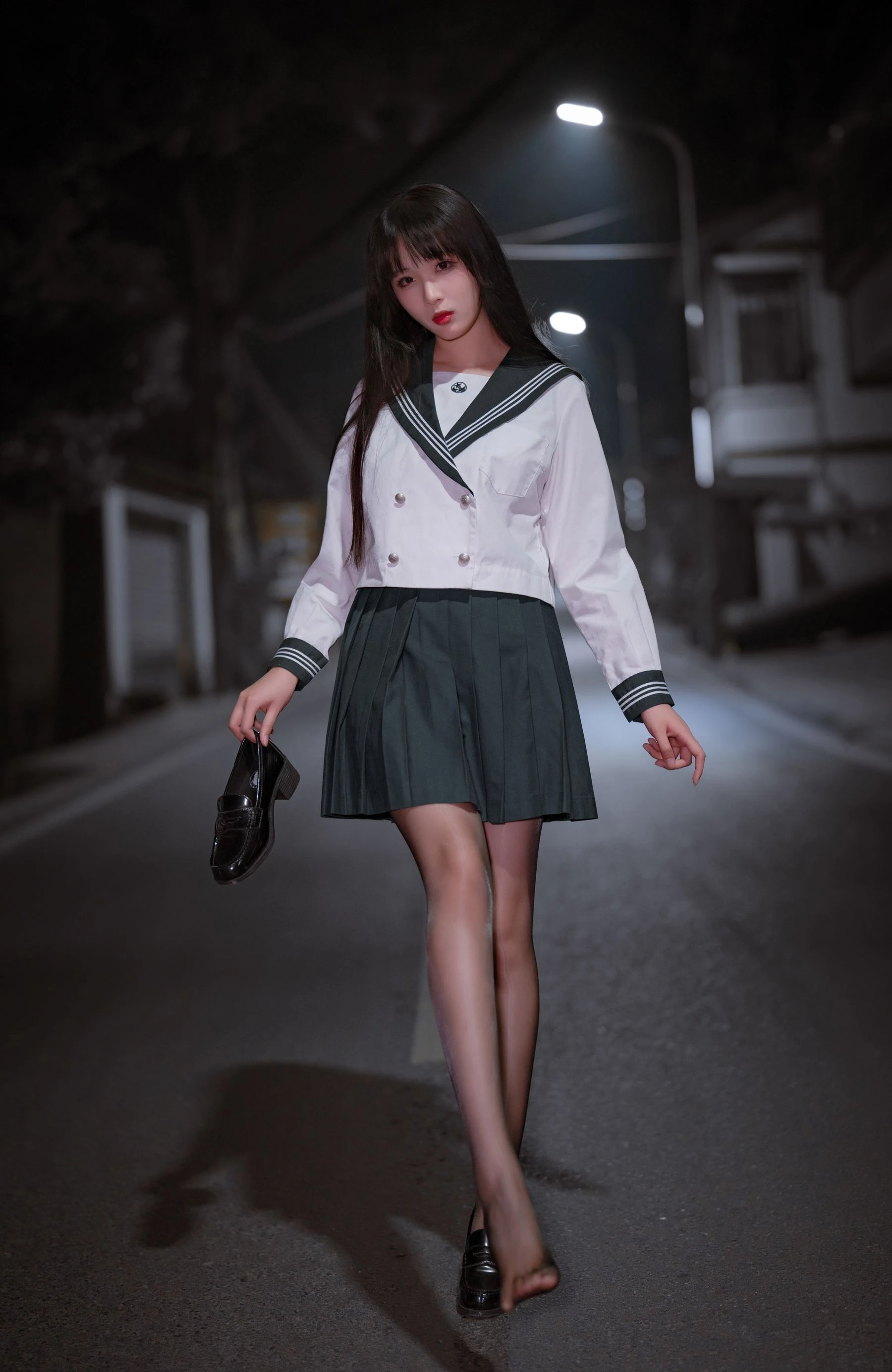 轩萧学姐 – 公路JK [46P]插图1