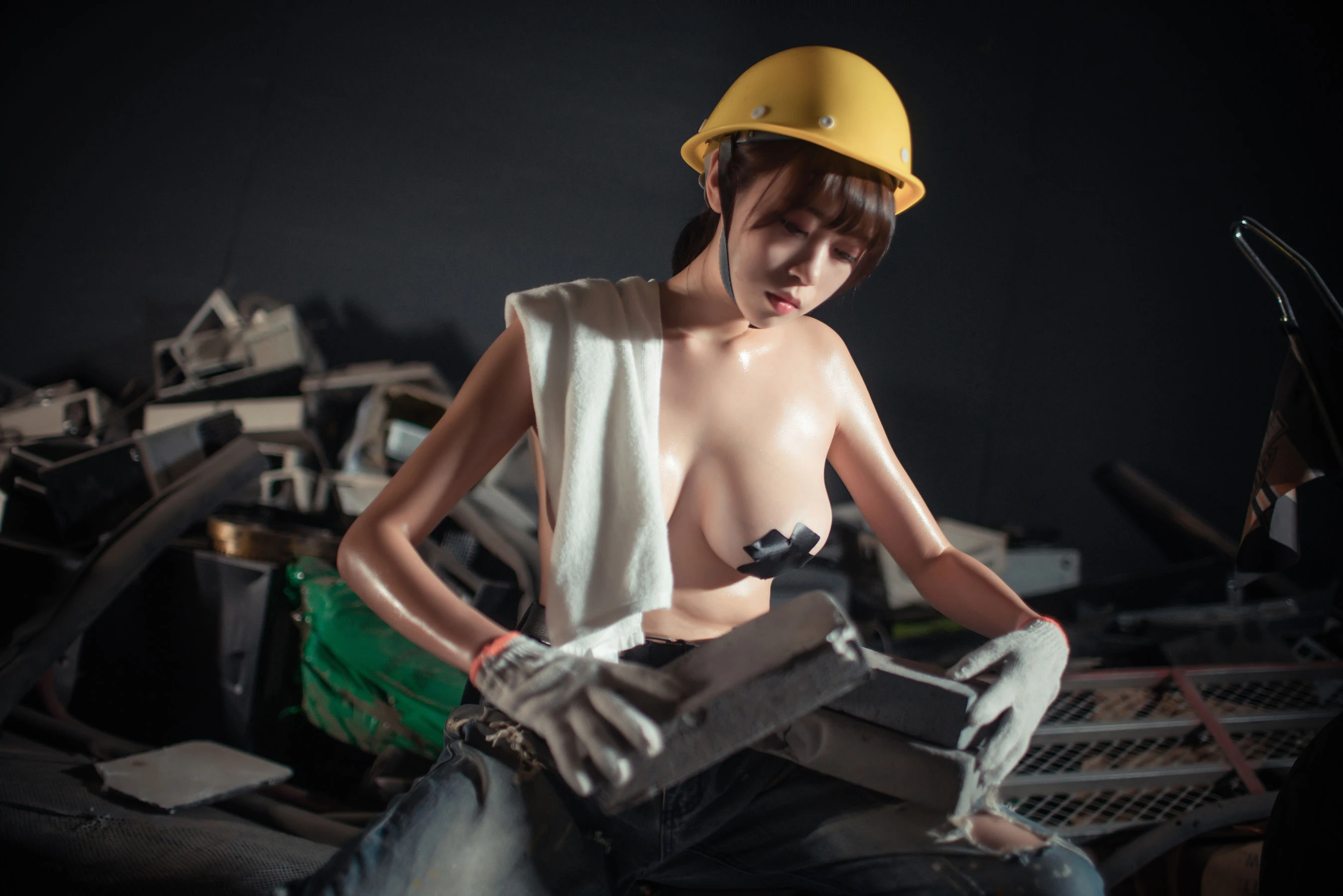 萌妹奈汐酱nice – 咱们工人有力量 [35P]插图1