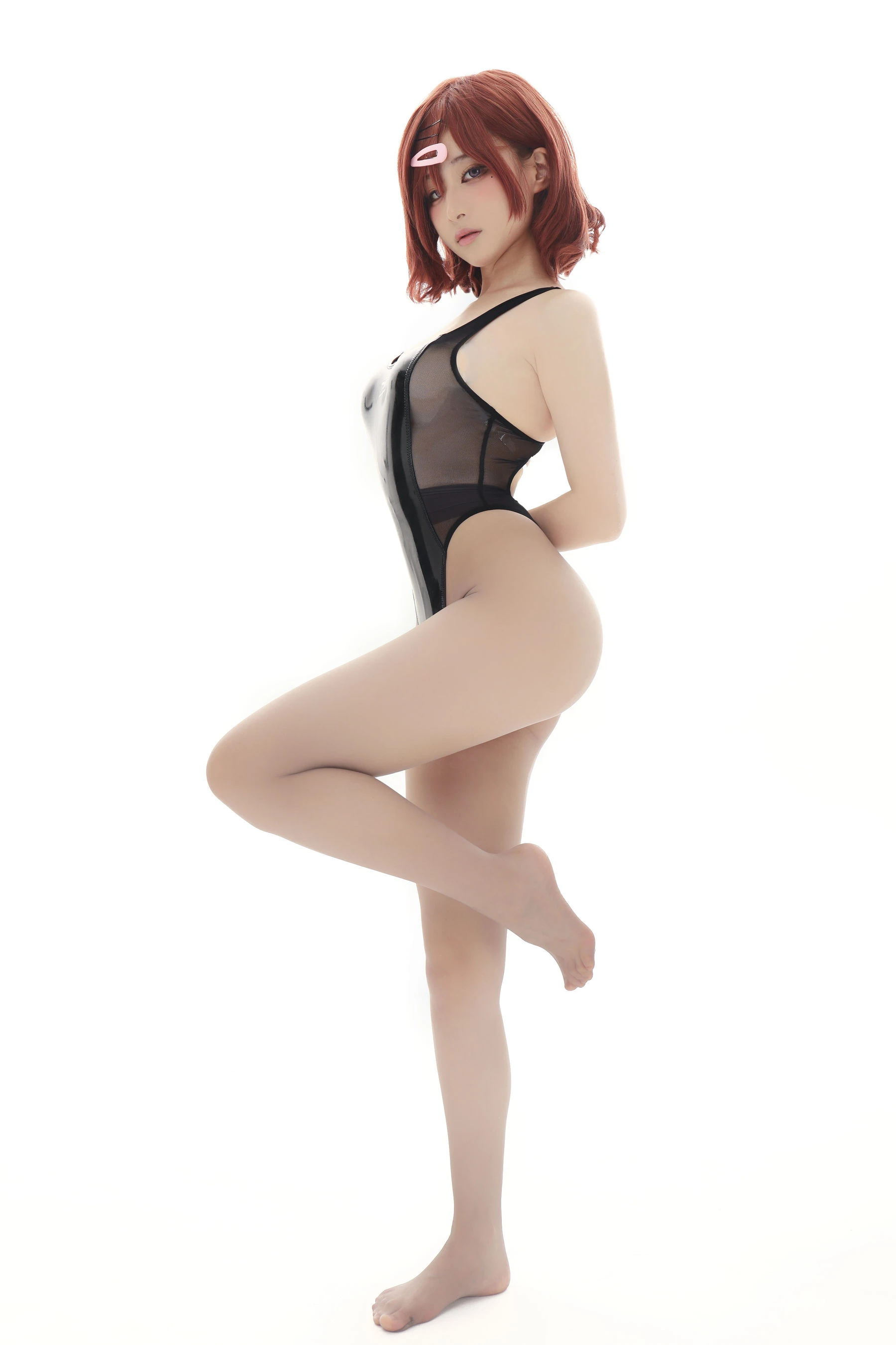 幼愛youmeko – 樋口円香竞泳无衬衫灰丝 [36P]插图1