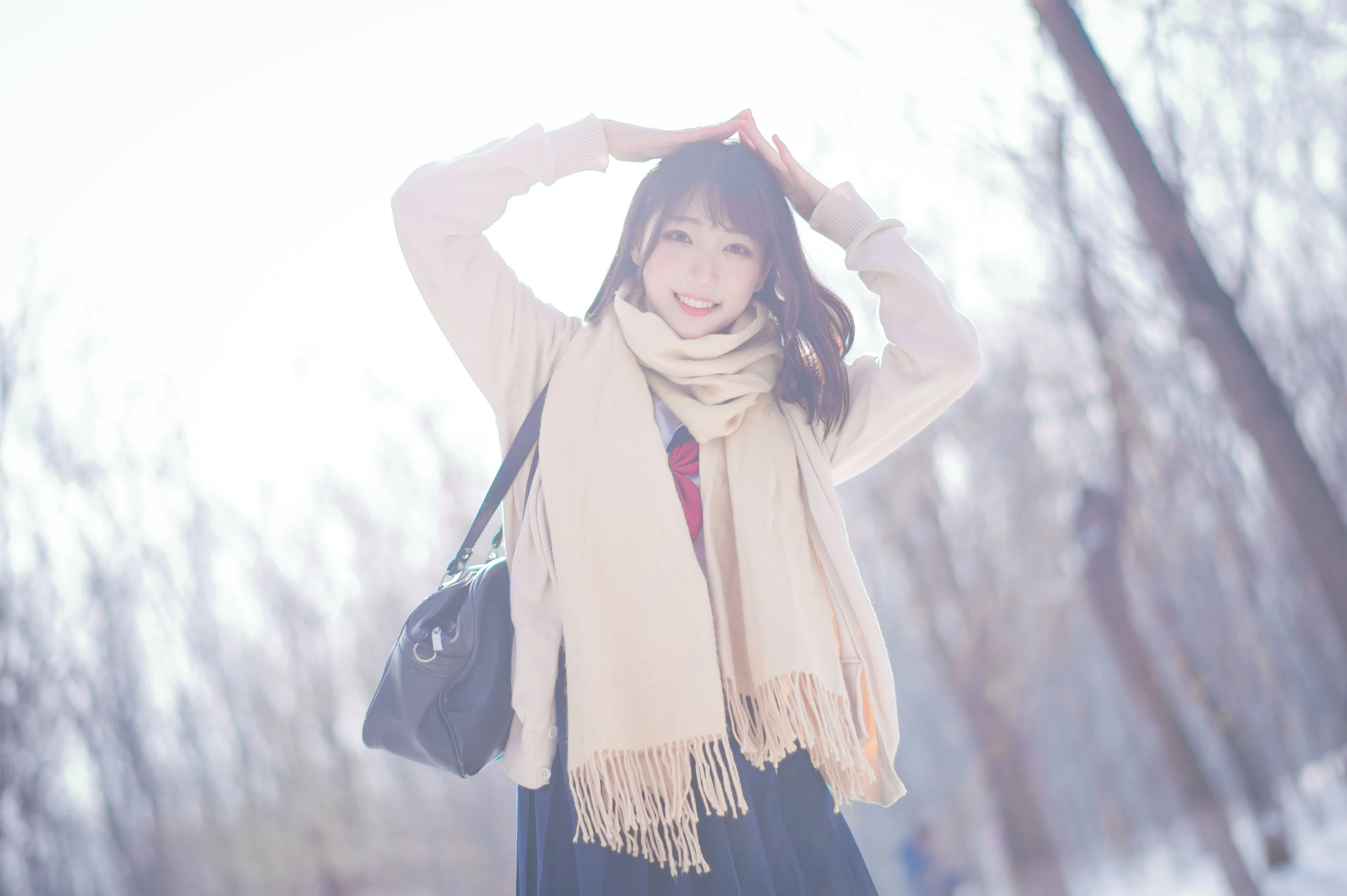 周叽是可爱兔兔 – 雪景JK [15P]插图4