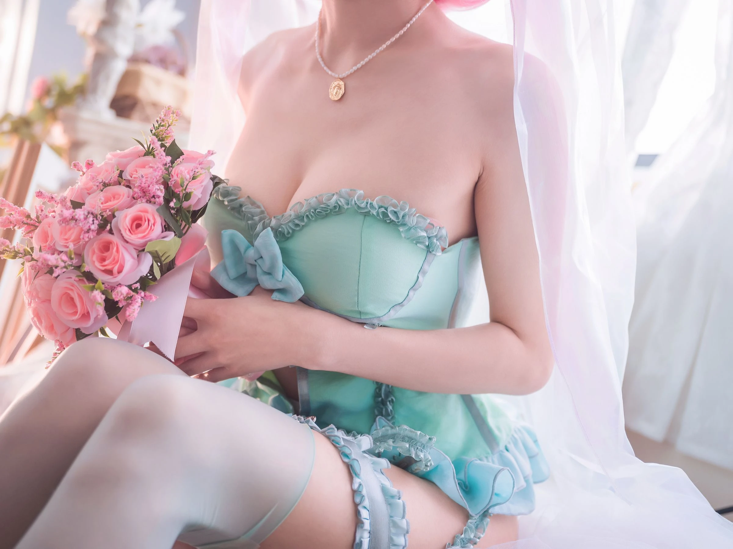 阿包也是兔娘 – 王女梦梦 婚纱内衣 [32P]插图5