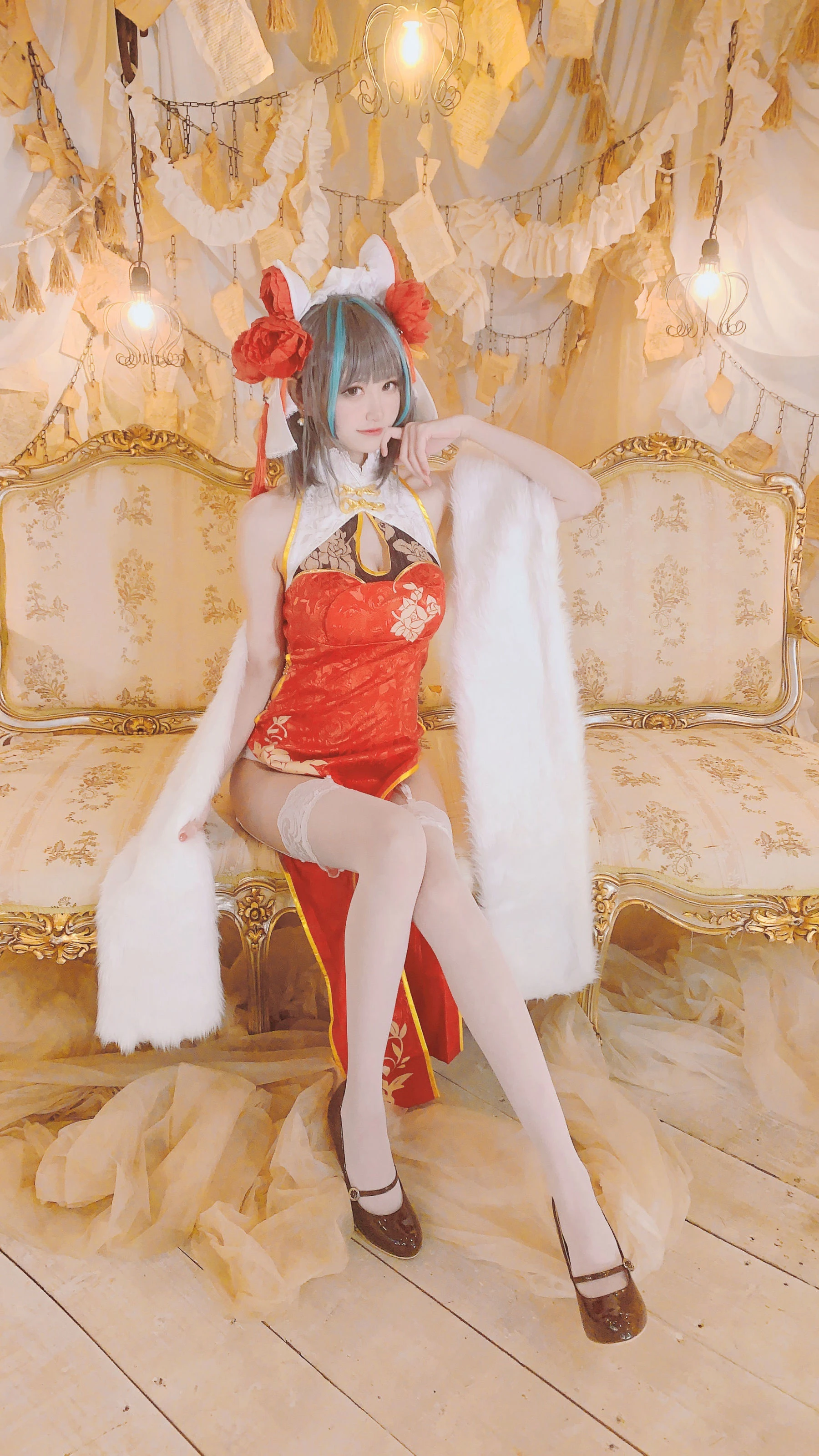 千阳(ちよ) – 柴郡旗袍cos [9P]插图4