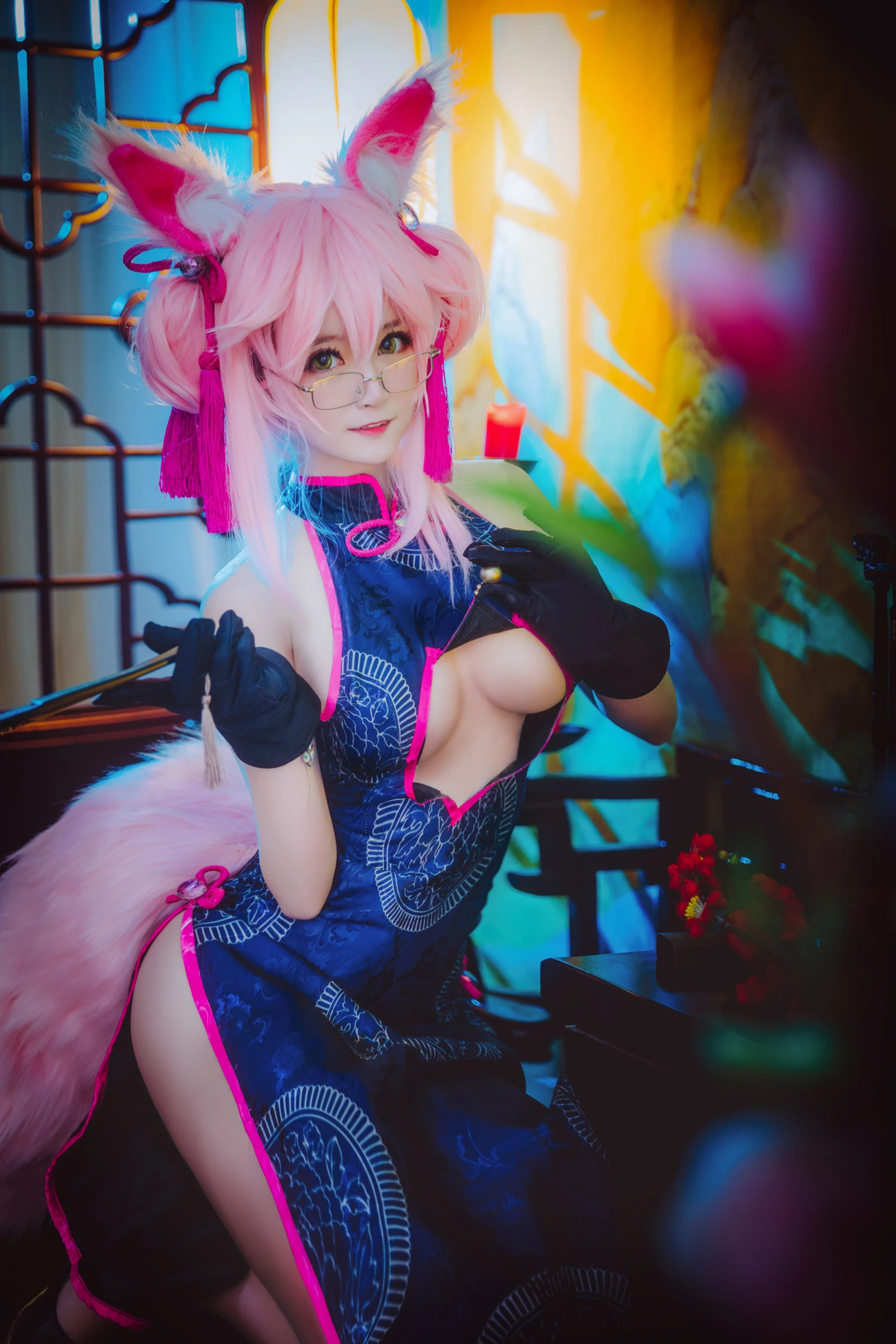 萌宠博主yui金鱼 – 旗袍 玉藻前 [13P]插图5