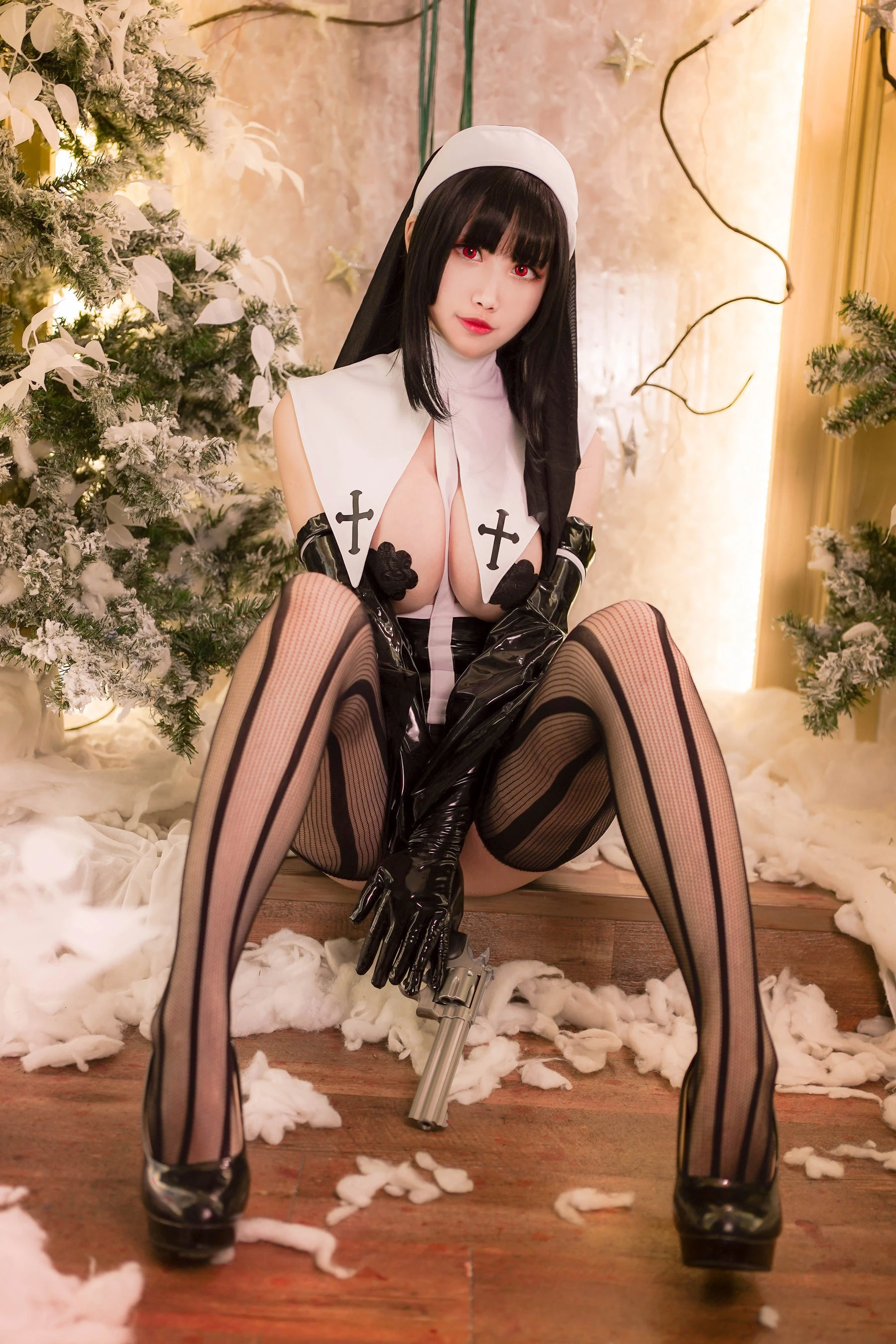 Coser萱-KaYa – 暗黑修女 [15P]插图1