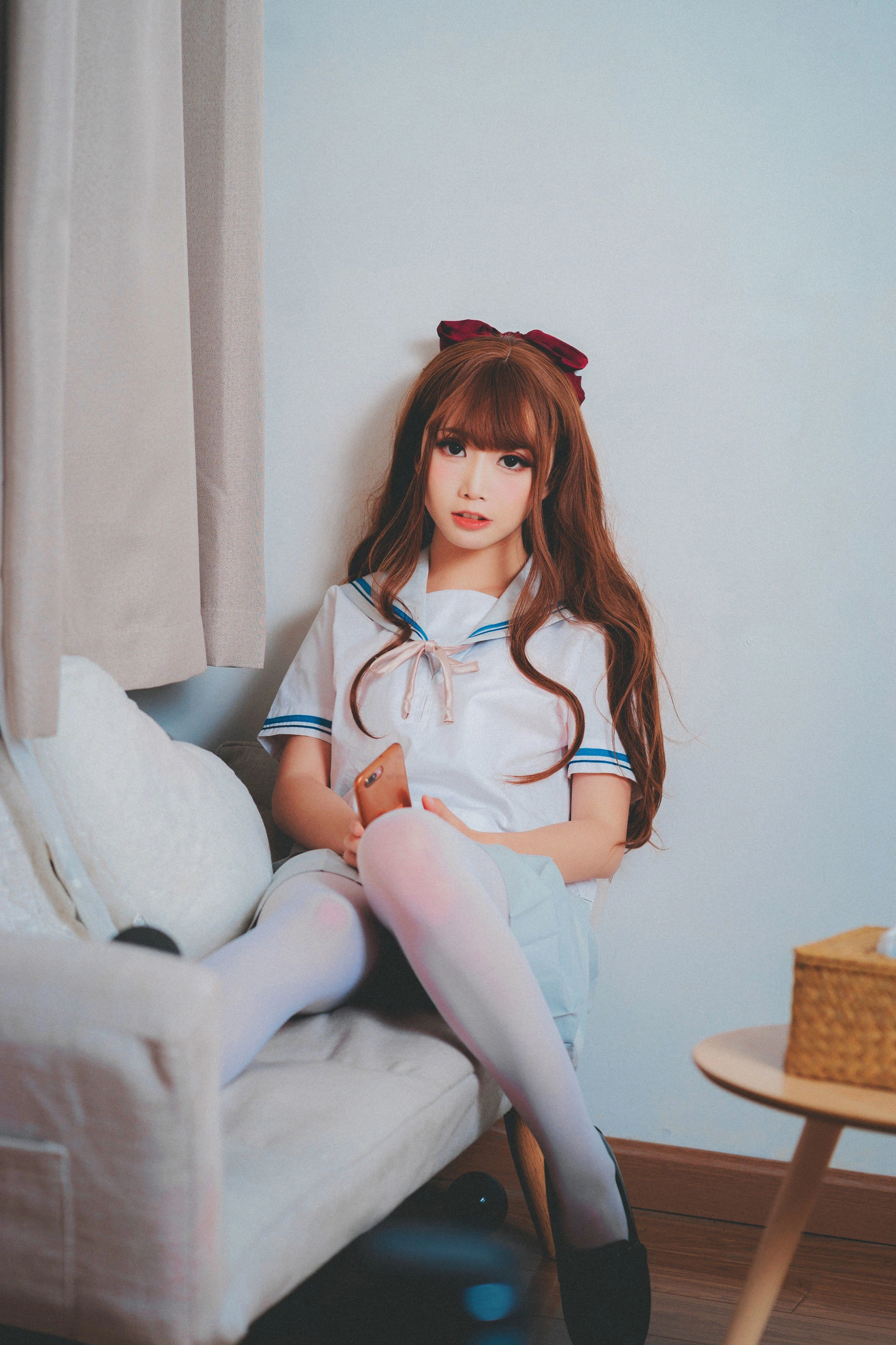 [萝莉COS] 面饼仙儿 – JK秀 [16P]插图1