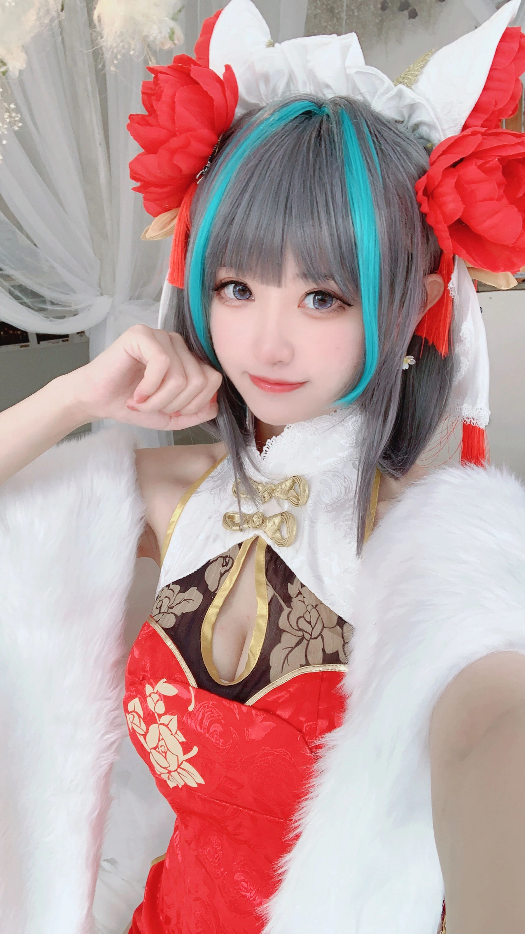 千阳(ちよ) – 柴郡旗袍cos [9P]插图2