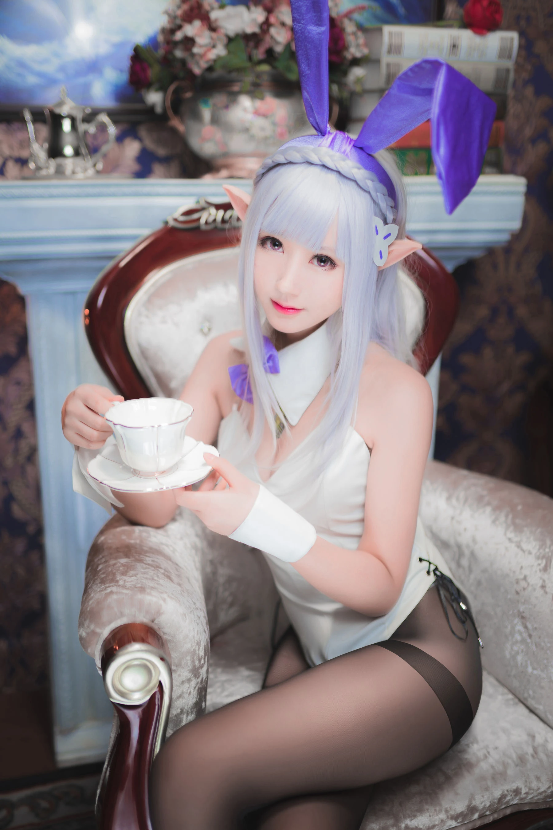 Cosplay沫小舞 – 艾米莉亚兔女郎 [18P]插图4