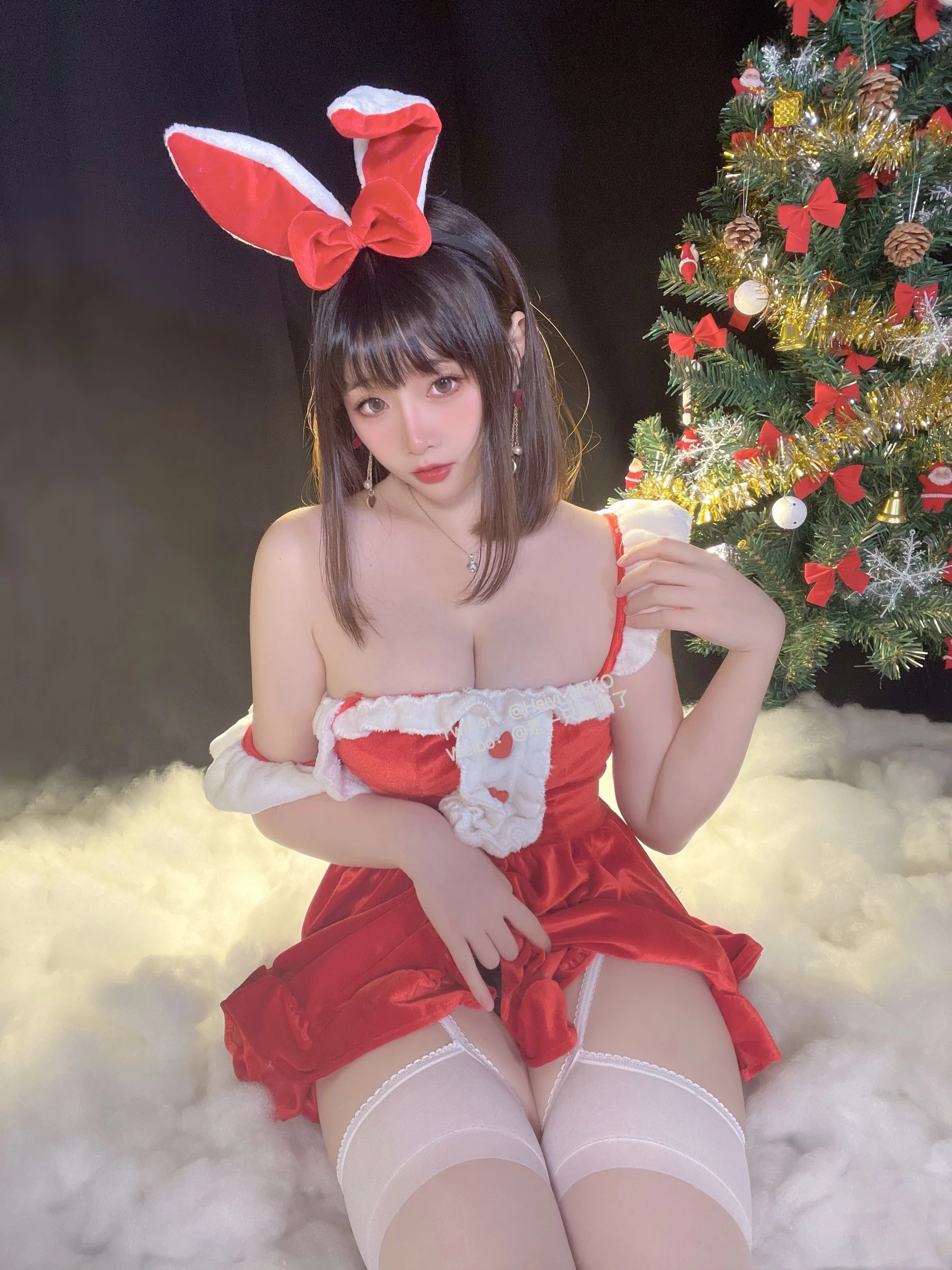 是一只废喵了 – 圣诞连衣裙 [72P]插图3