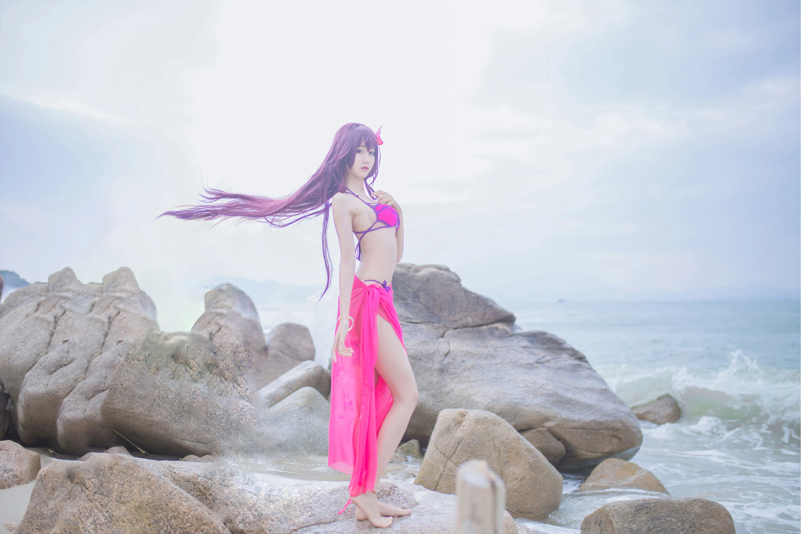 [萝莉COS] 木绵绵OwO – 沙滩斯卡哈 [21P]插图2