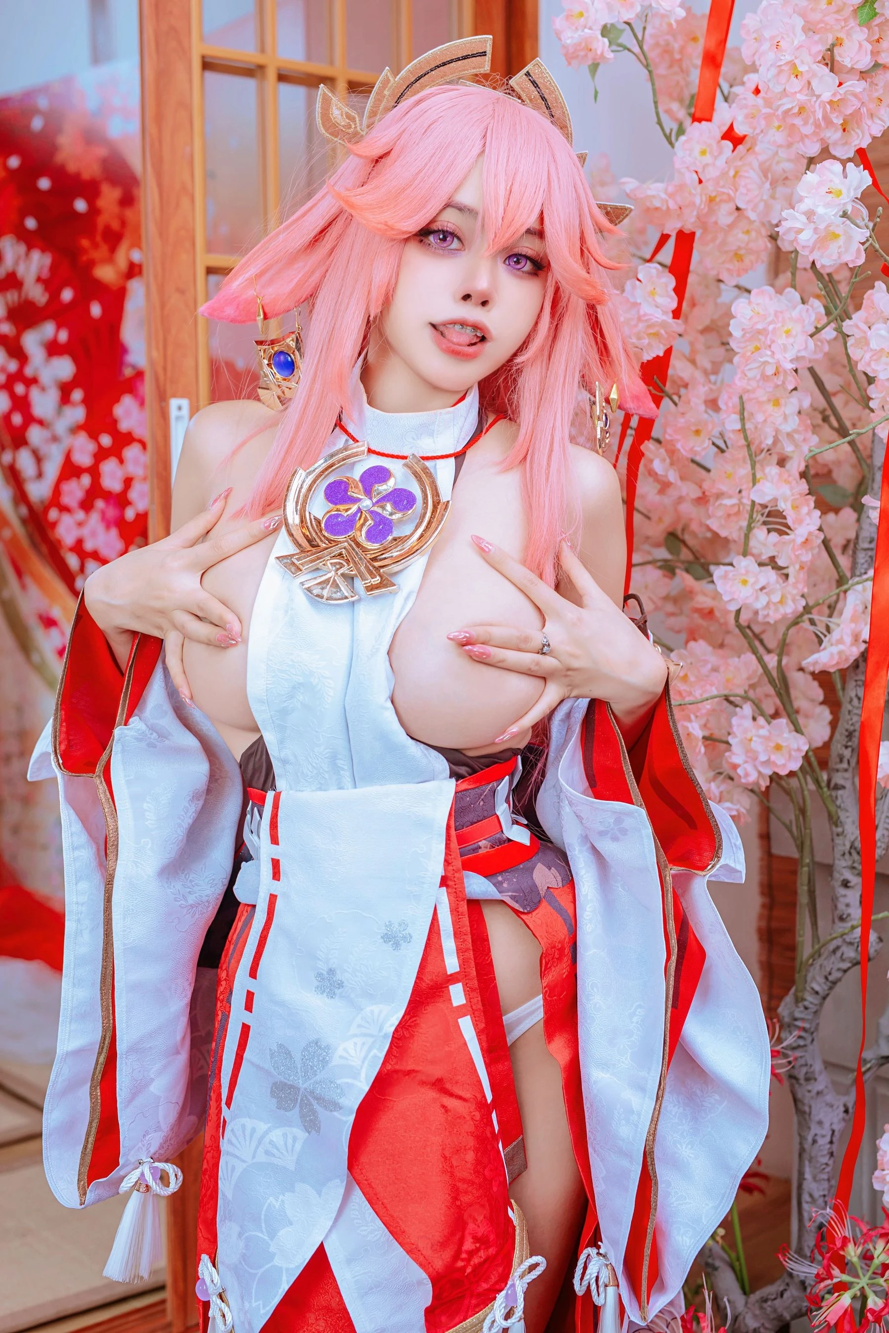 日本性感萝莉Byoru&Yae Miko Raiden Shogun [94P]插图5