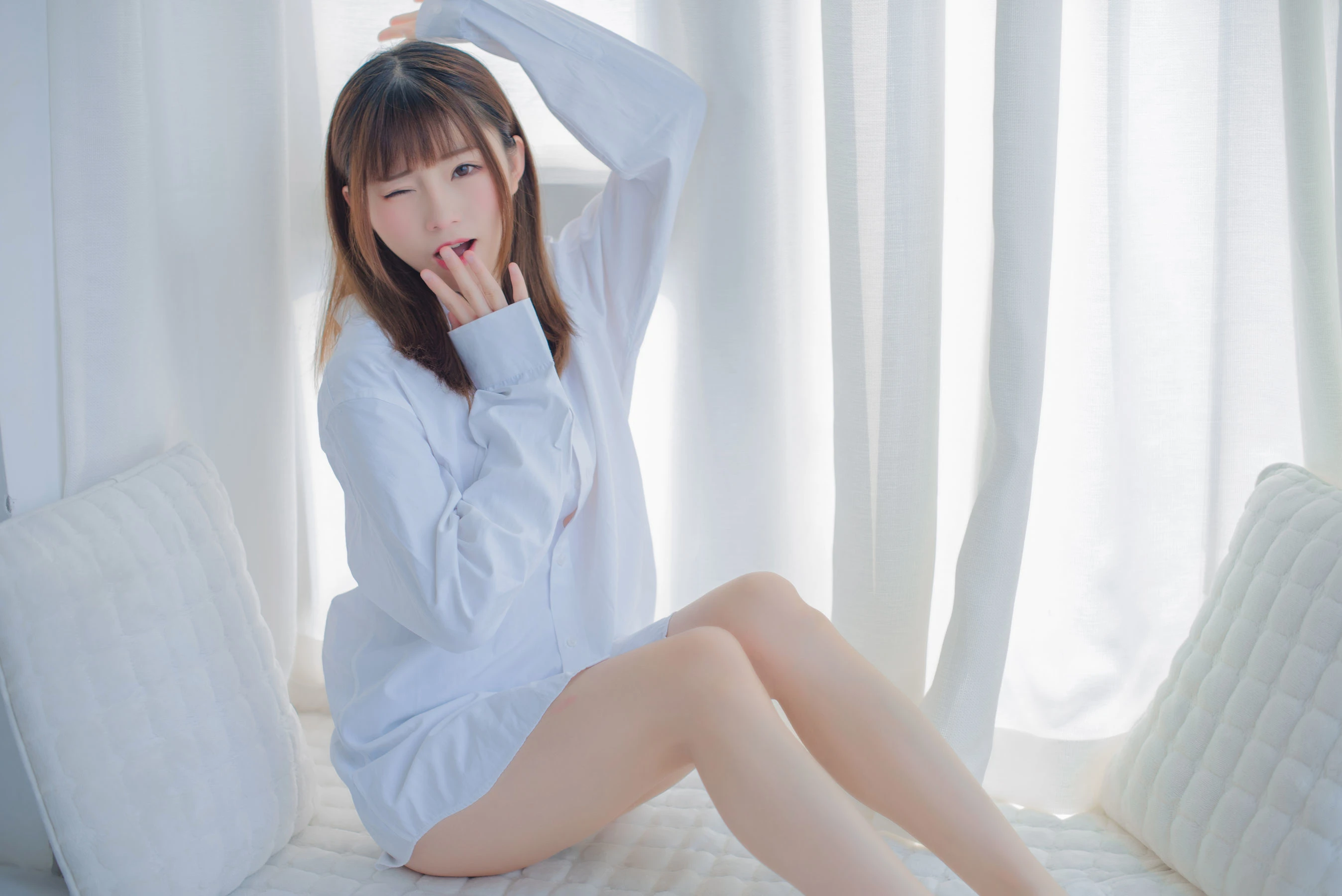 动漫博主Kitaro_绮太郎 – 白衬衫 [48P]插图5