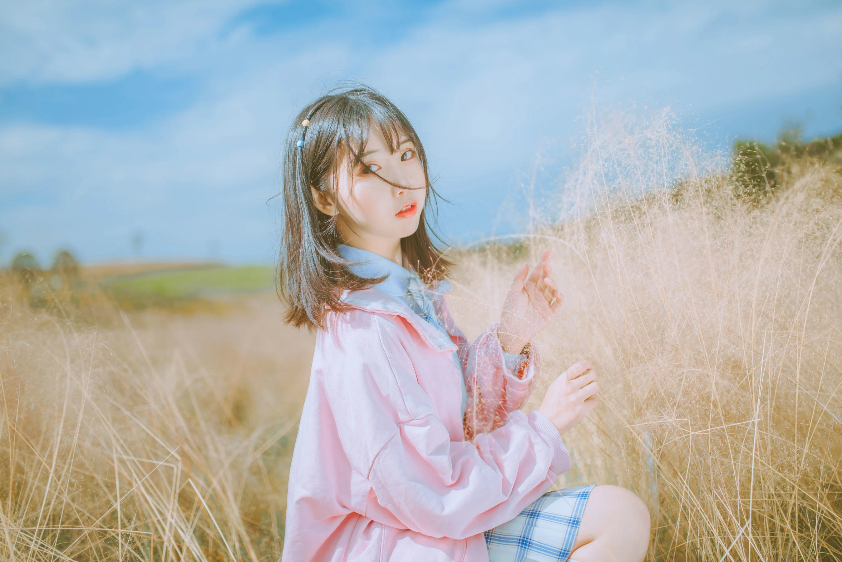 可爱人气Coser面饼仙儿 粉黛草JK [19P]插图5