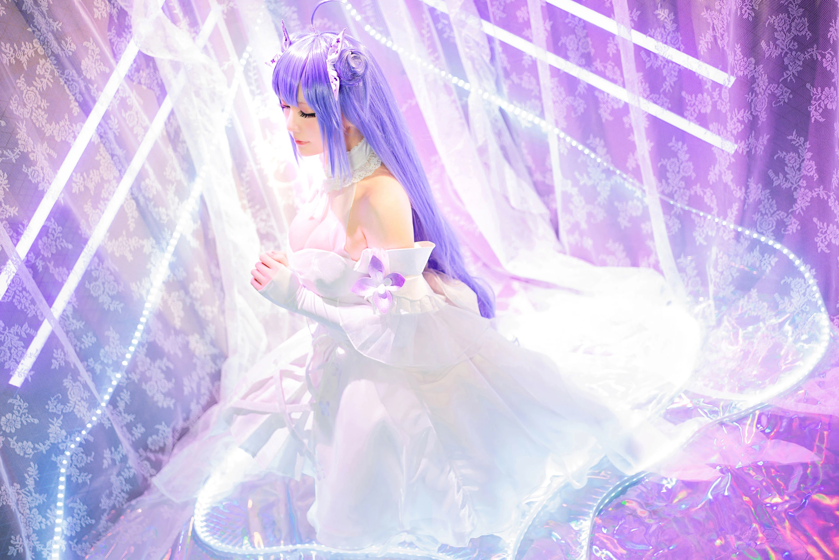 Coser小姐姐星之迟迟 – 纯白と漆黑《独角兽》 [24P]插图5