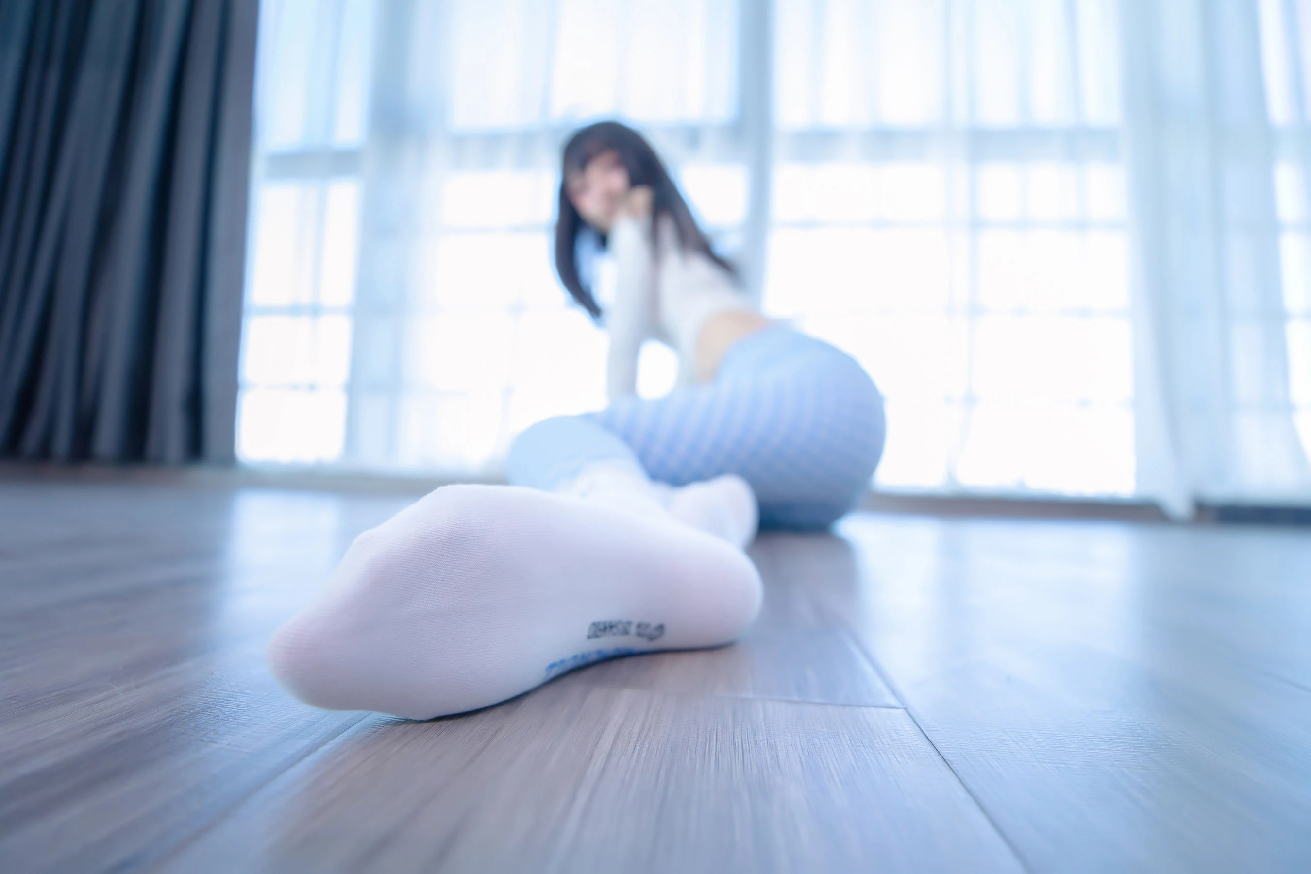 萝莉神楽板真冬 – 蓝白格 [75P]插图3