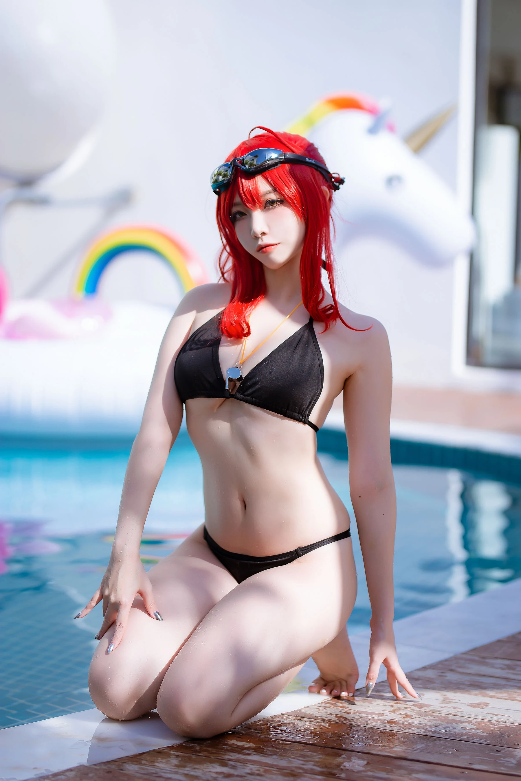 人气Coser二佐Nisa – 碧蓝航线 扎拉泳装 [14P]插图1