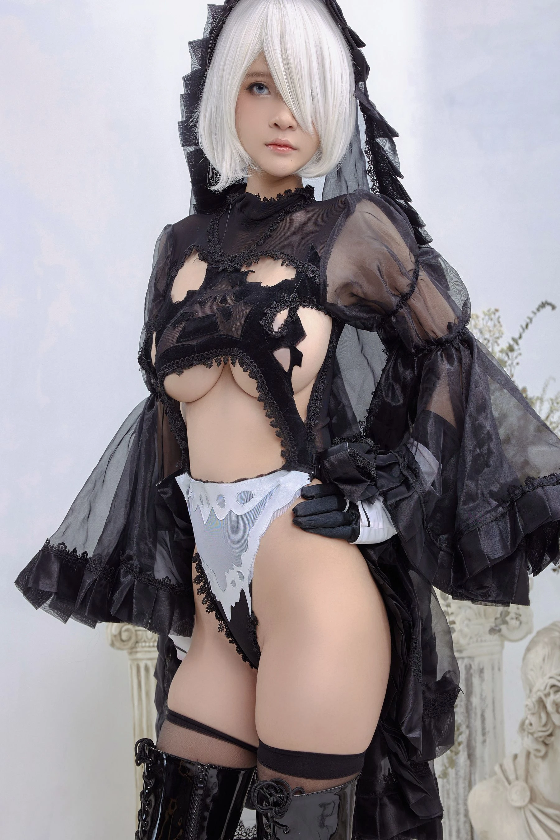 Azami福利 – 2B Black Dress [20P]插图4
